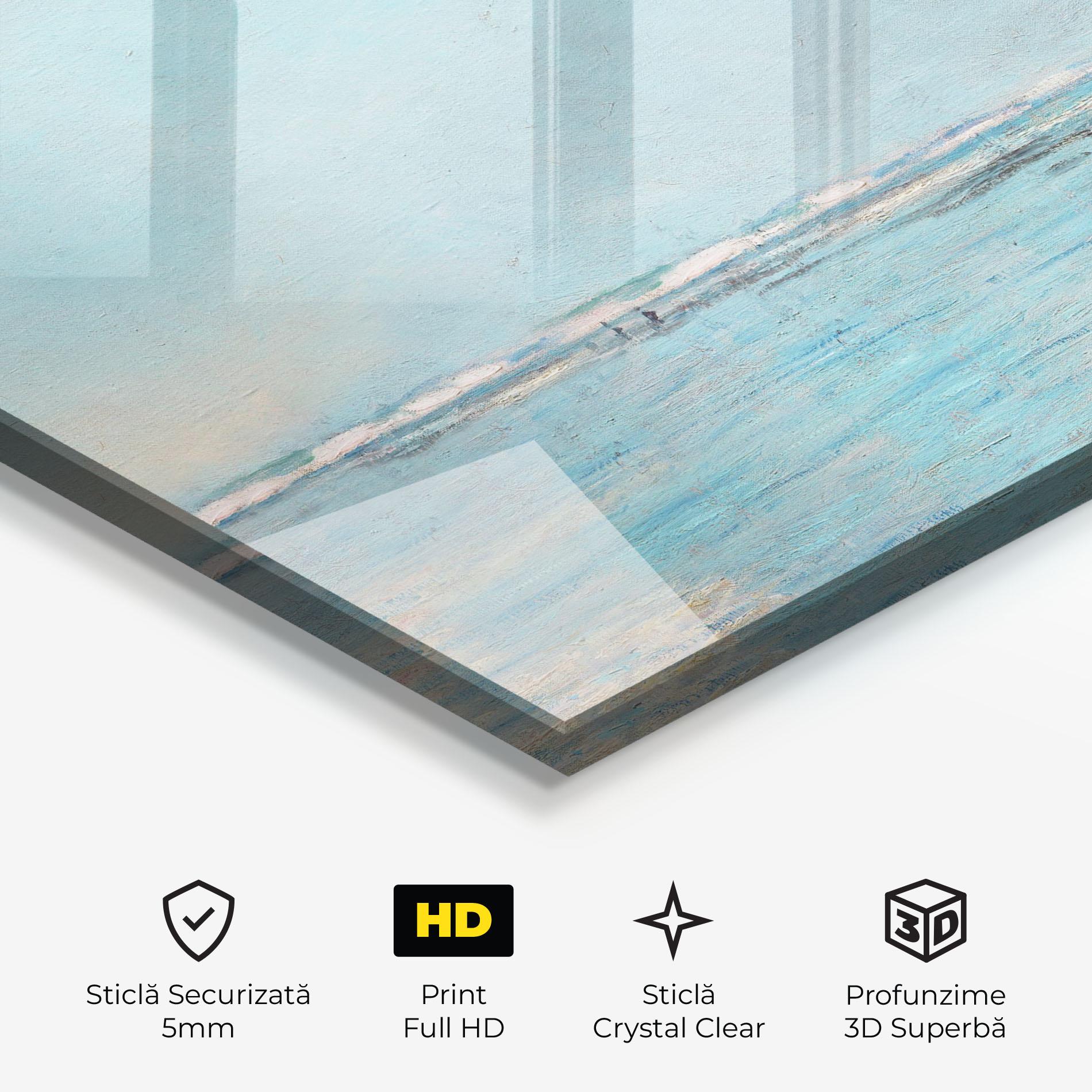 Tablou Sticla Monet's Beach mockup 3