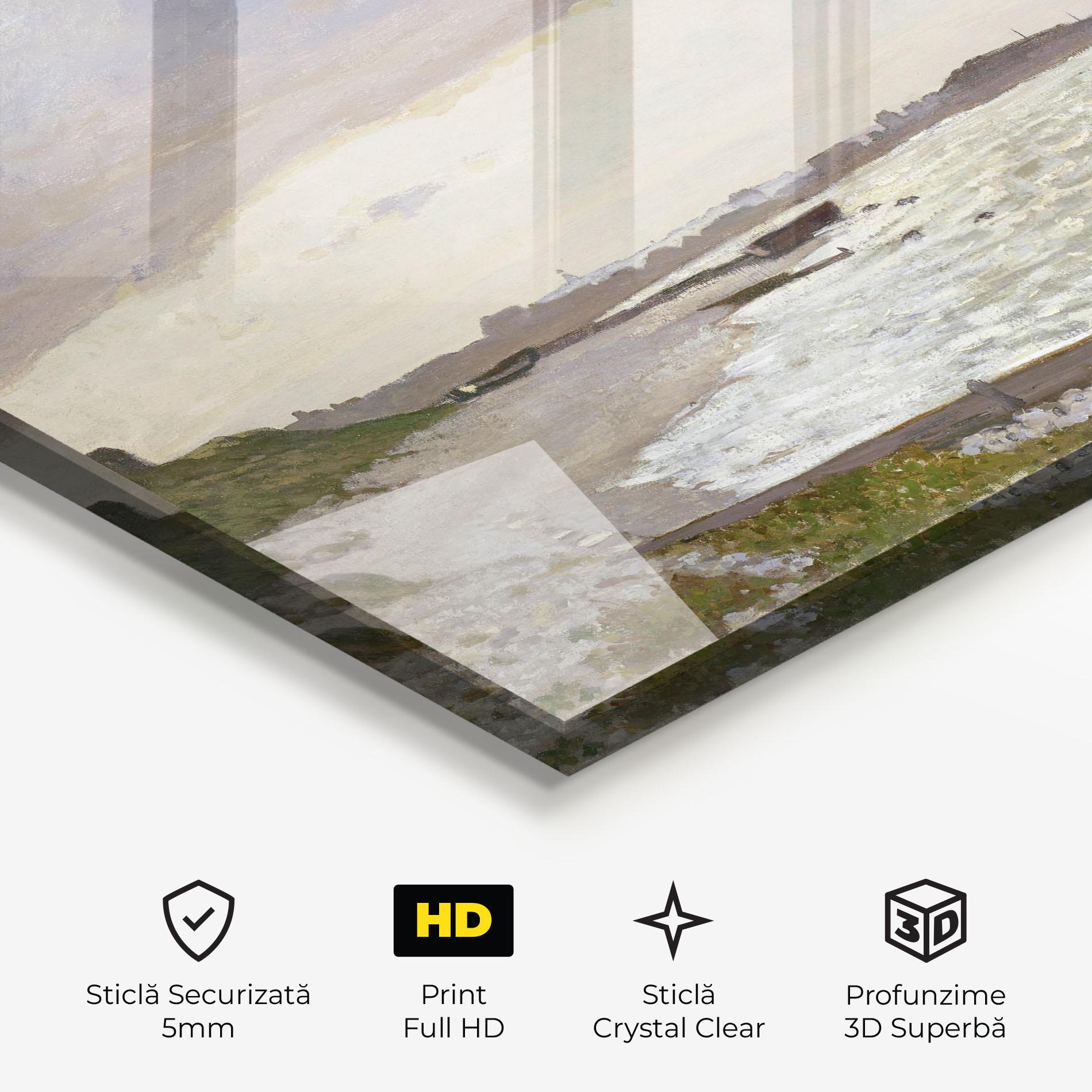 Tablou Sticla Seashore At Sainte Adresse mockup 3