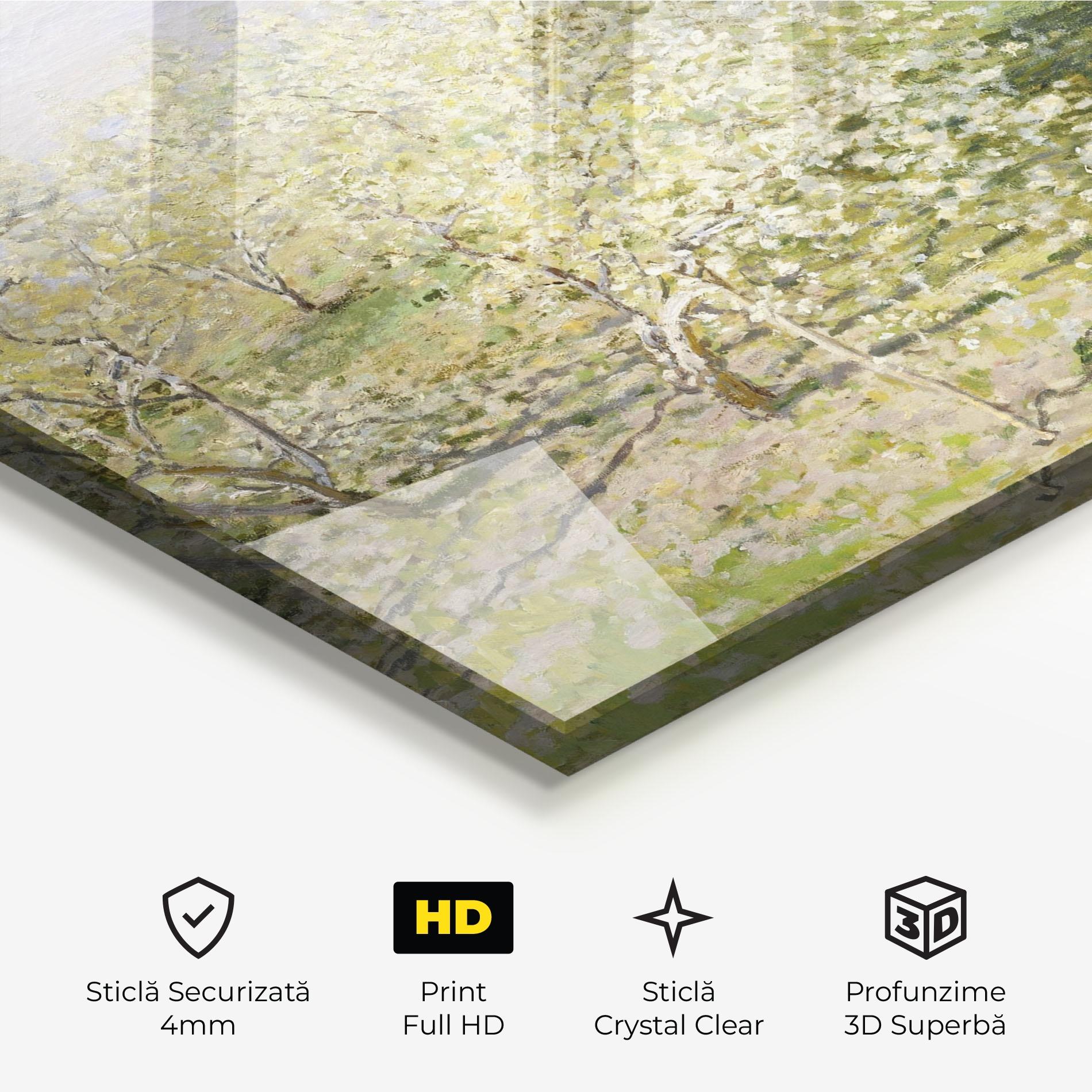 Tablou Sticla Fruit Trees In Bloom mockup 3
