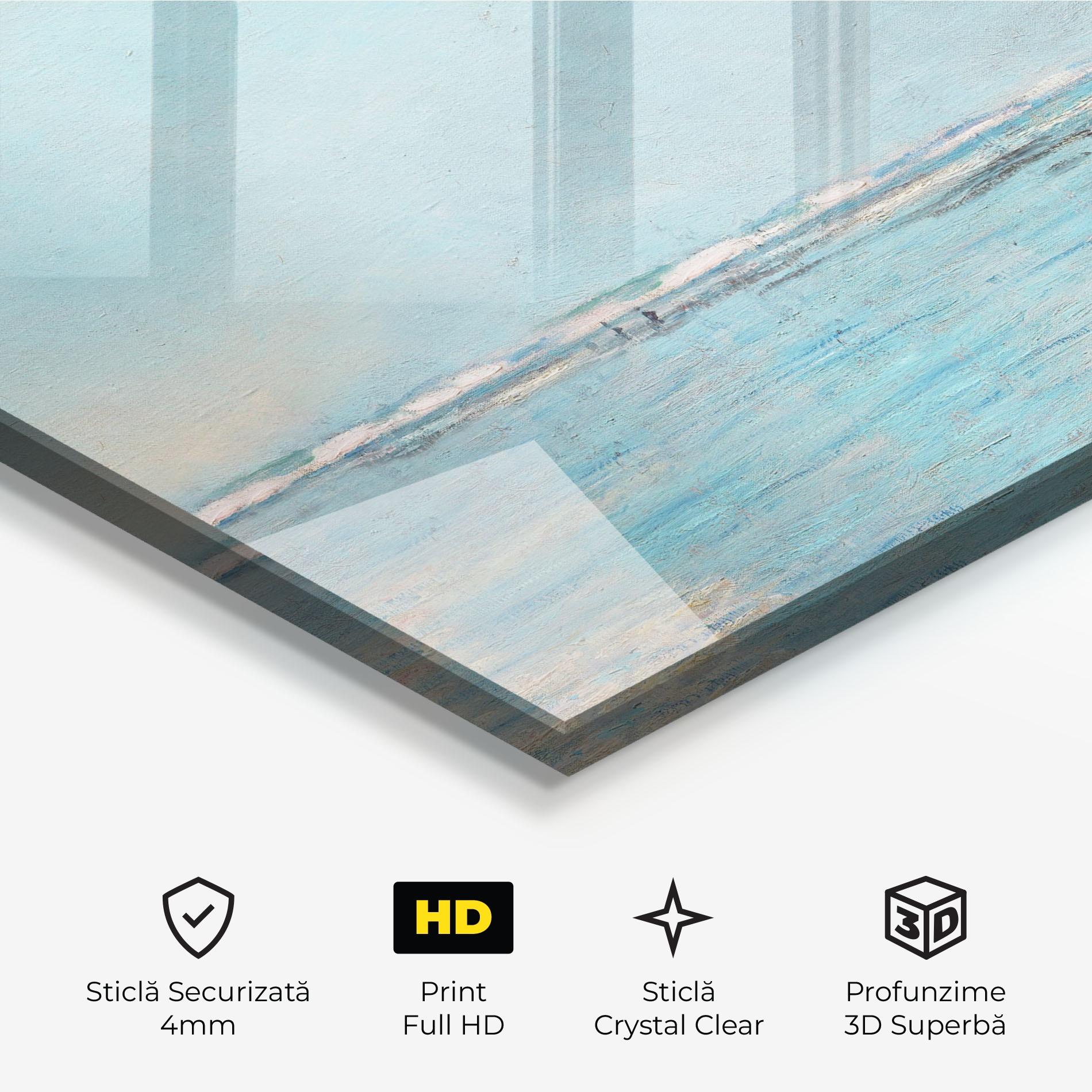 Tablou Sticla Monet's Beach mockup 3