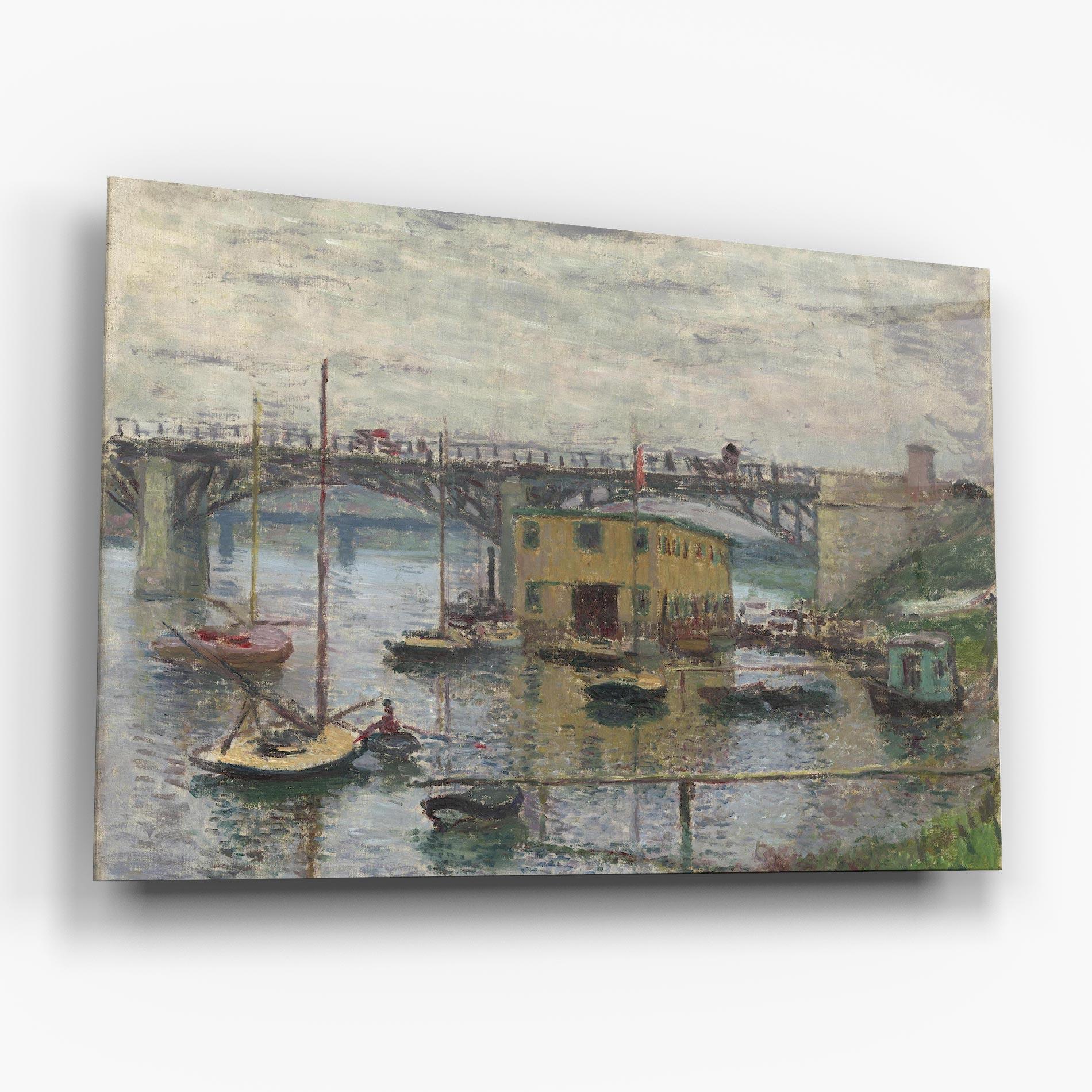 Tablou Sticla Bridge At Argenteuil Monet mockup 6