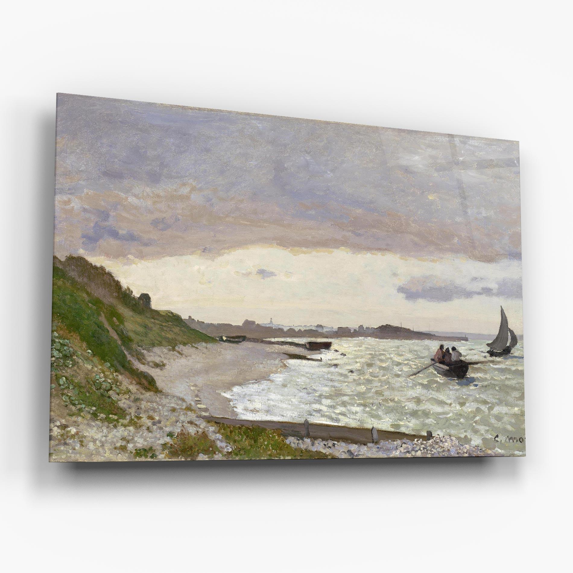 Tablou Sticla Seashore At Sainte Adresse mockup 6