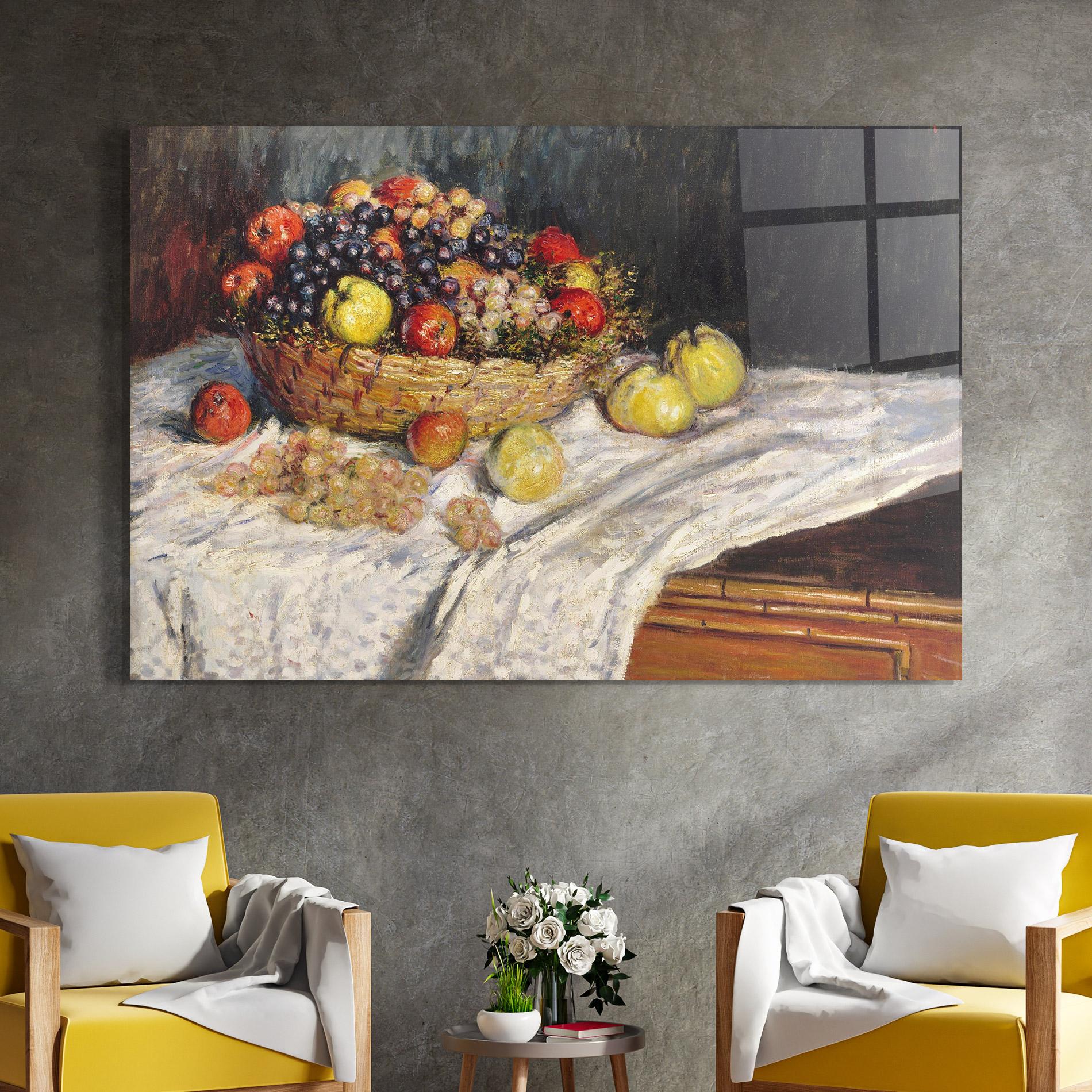 Tablou Sticla Apples And Grapes mockup 4
