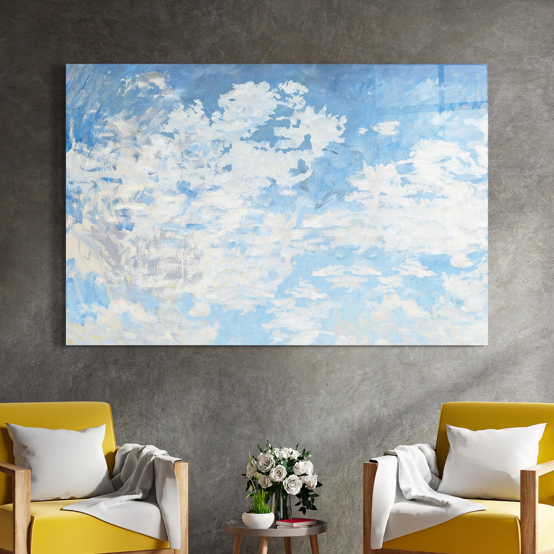 Tablou Sticla Clouds Monet mockup 4