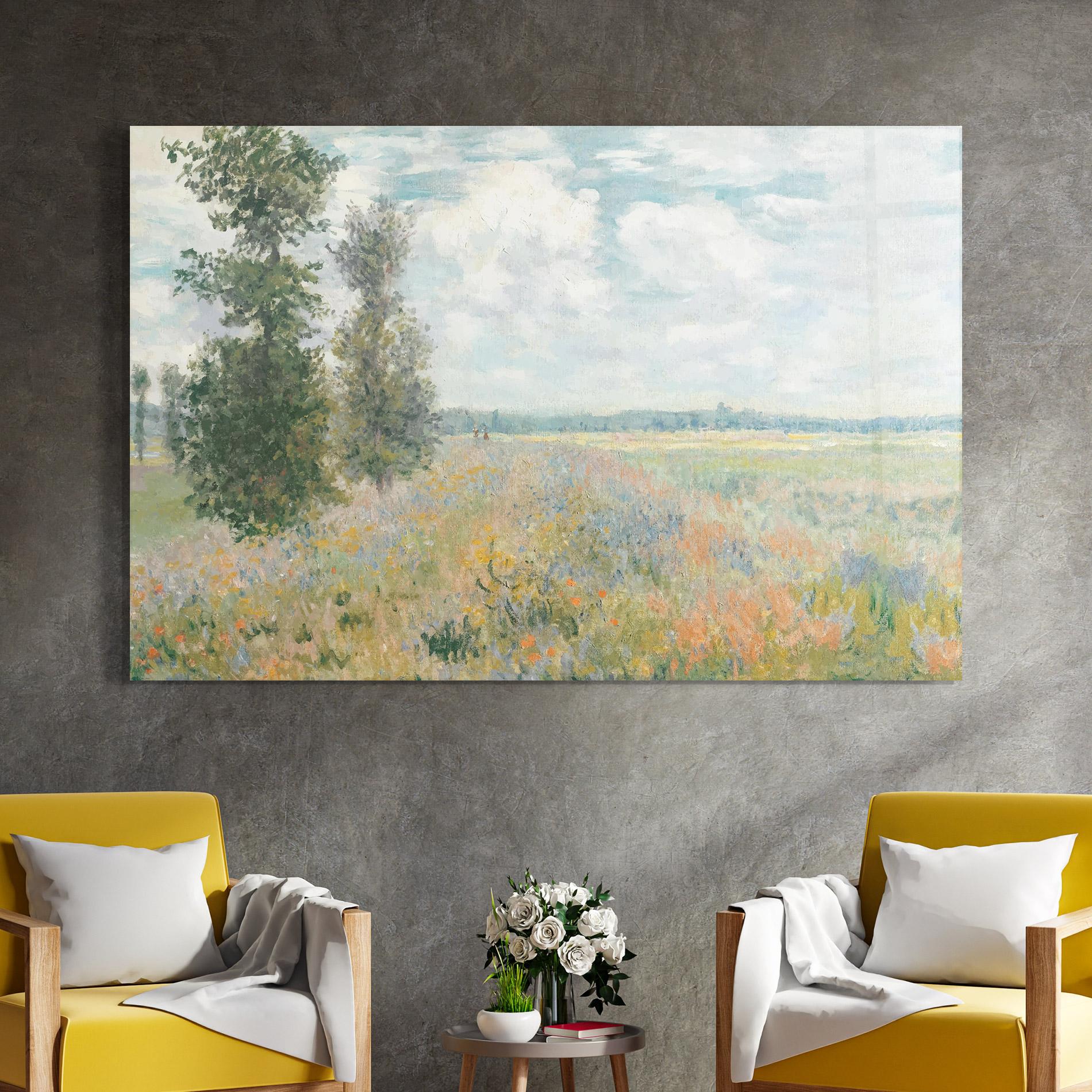 Tablou Sticla Monet's Landscape Background mockup 4