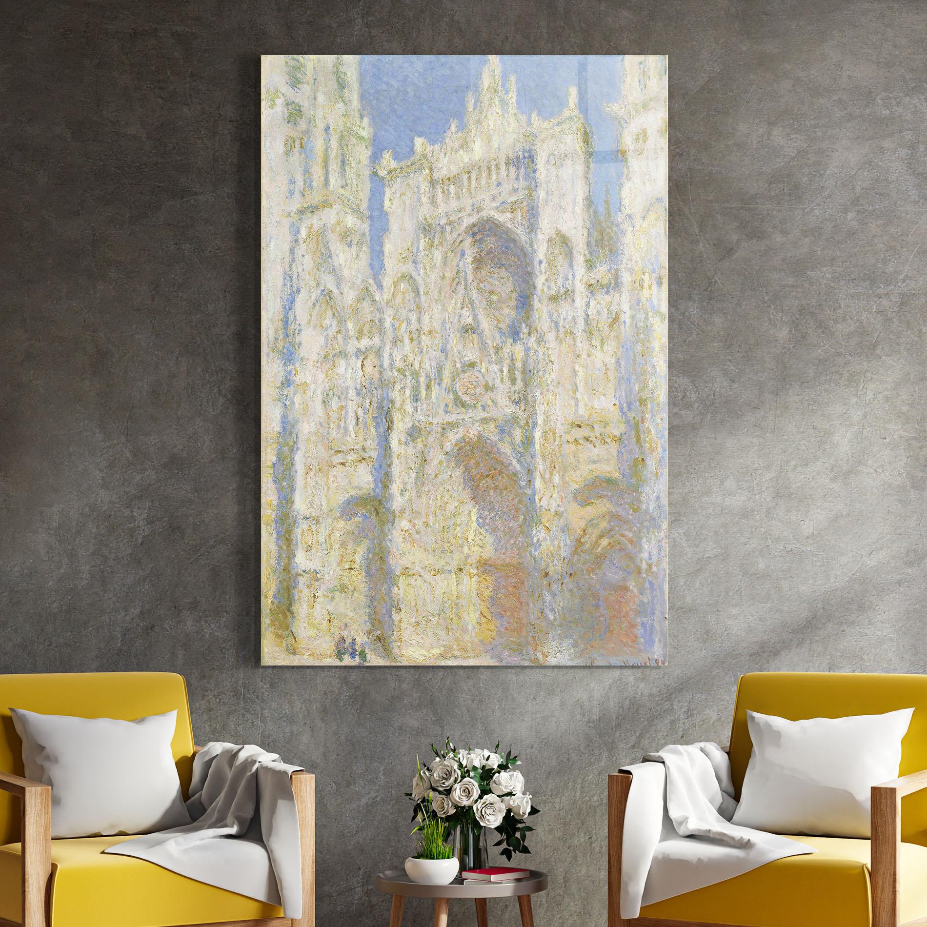 Tablou Sticla Rouen Cathedral mockup 4