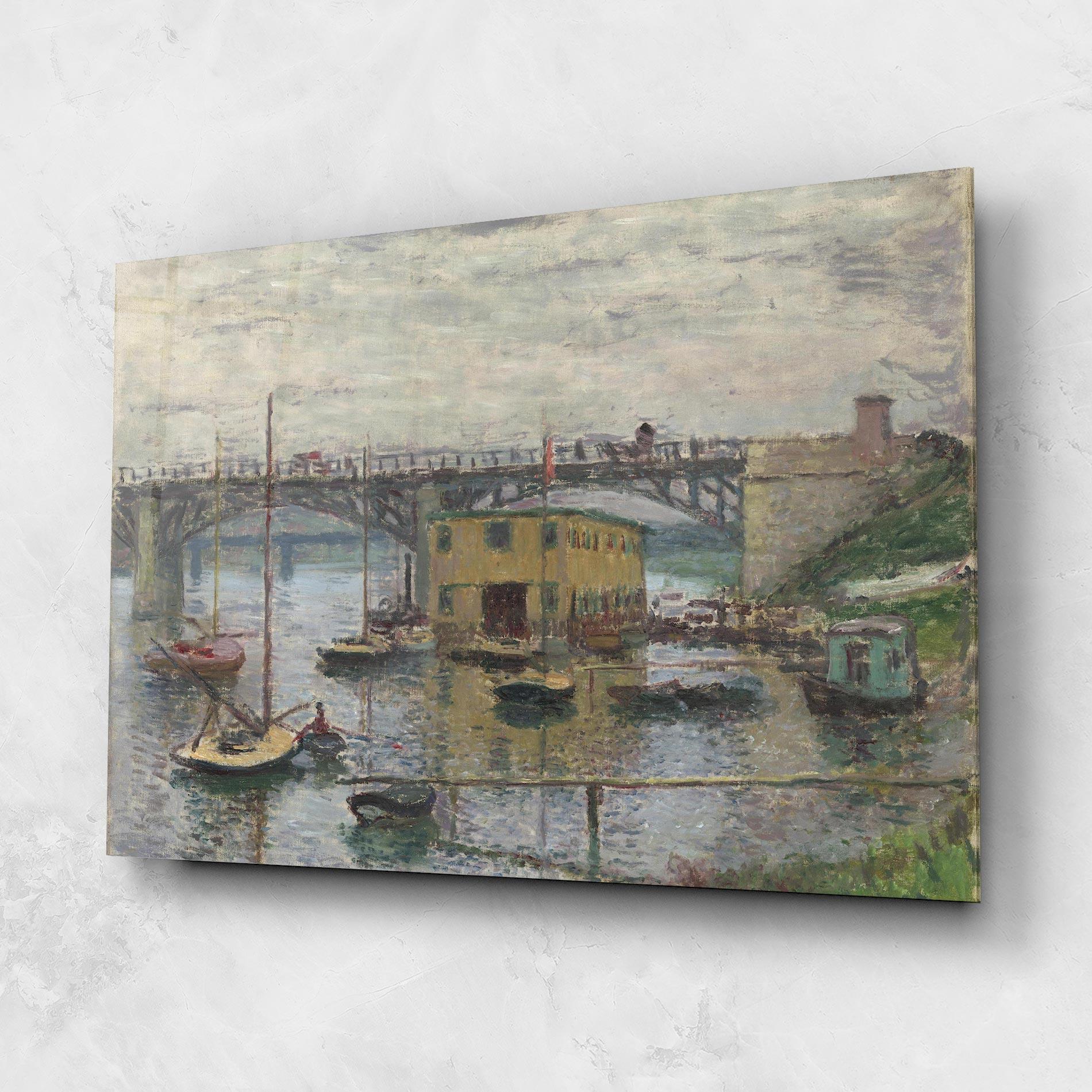 Tablou Sticla Bridge At Argenteuil Monet mockup 1