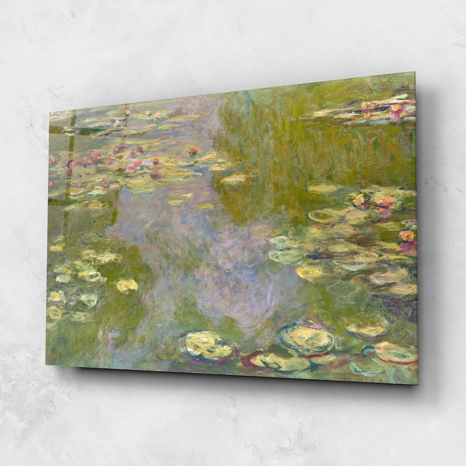 Tablou Sticla Water Lilies Monet mockup 1