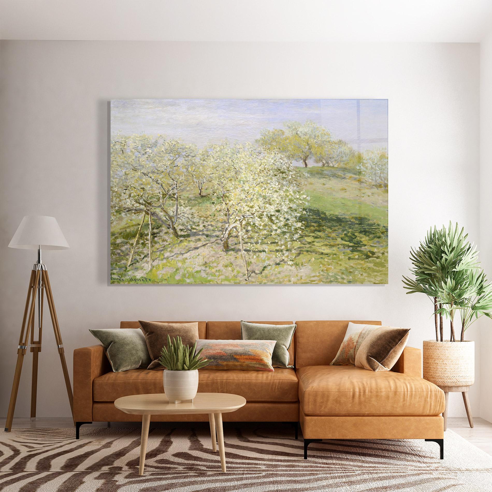Tablou Sticla Fruit Trees In Bloom mockup 7