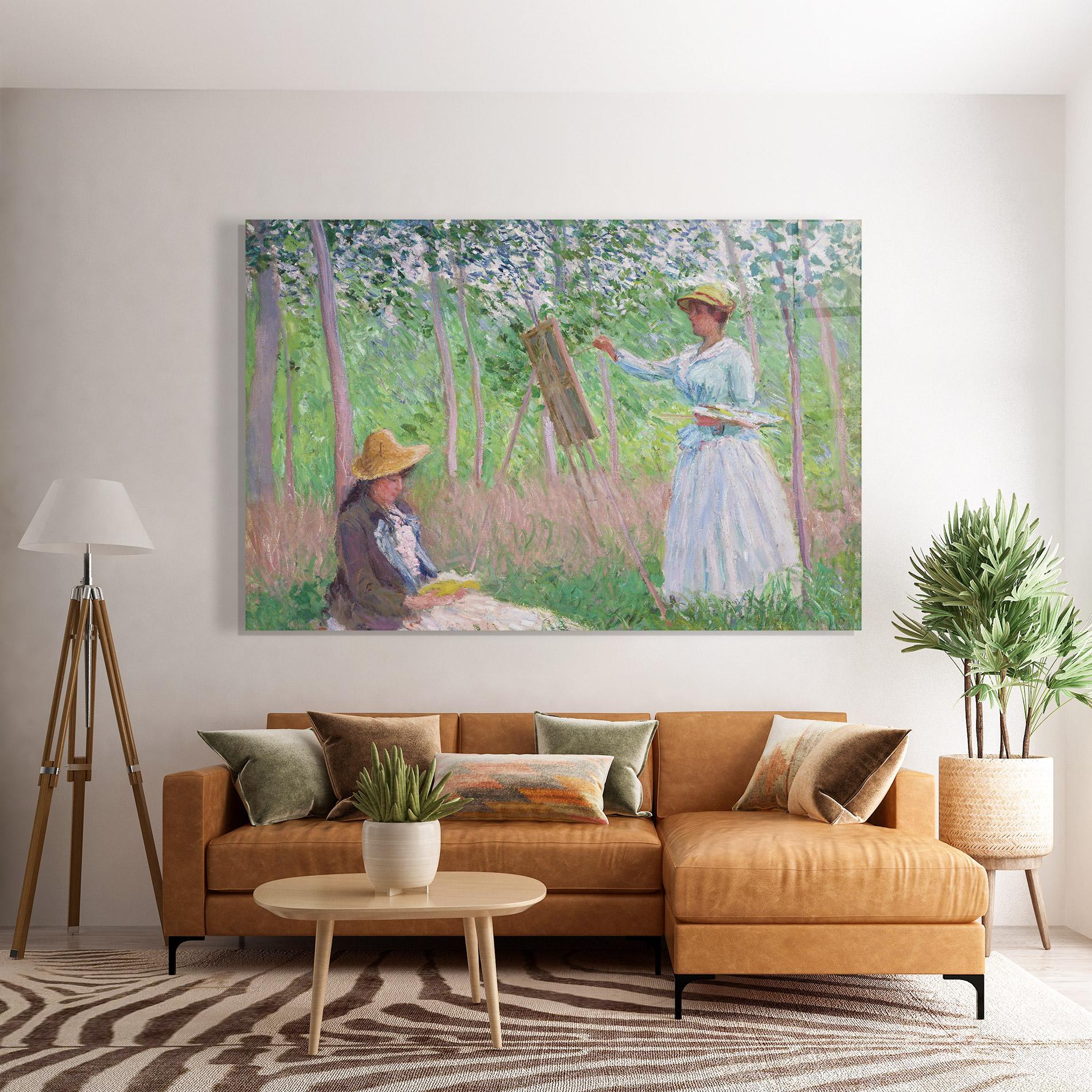 Tablou Sticla In The Woods At Giverny mockup 7