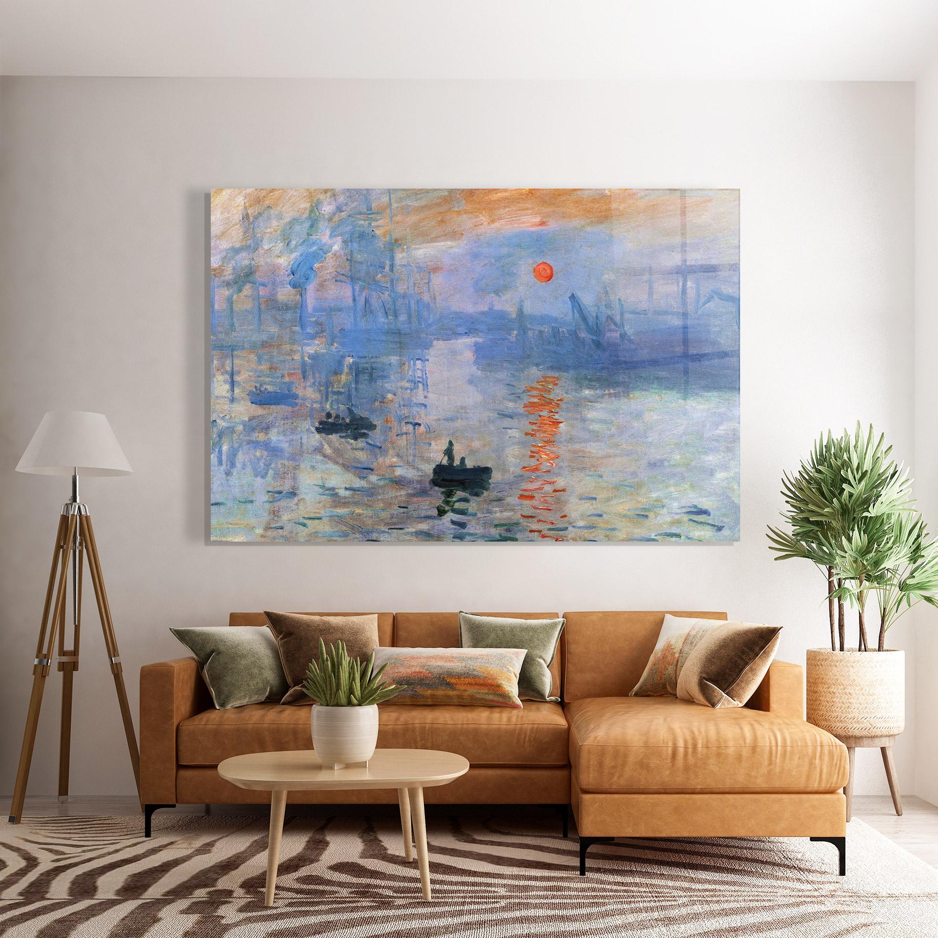 Tablou Sticla Monet Impressionist mockup 7