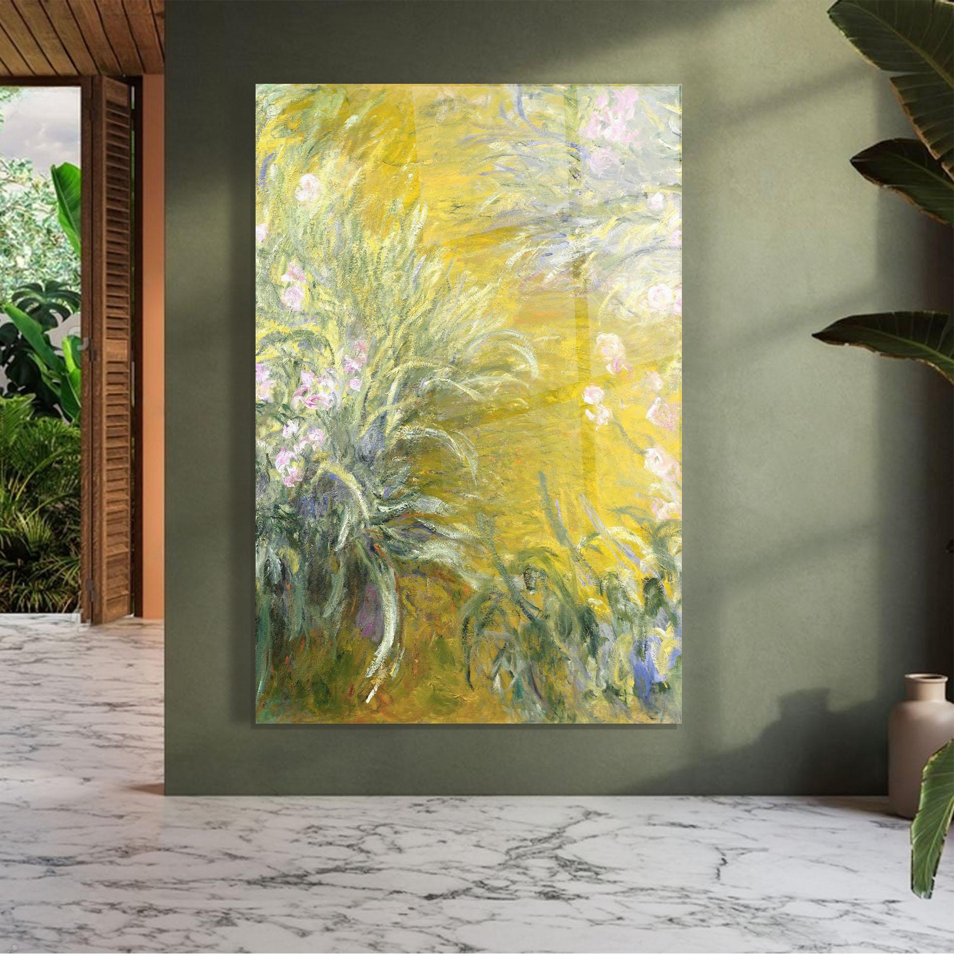 Tablou Sticla Path Through The Irises mockup 7