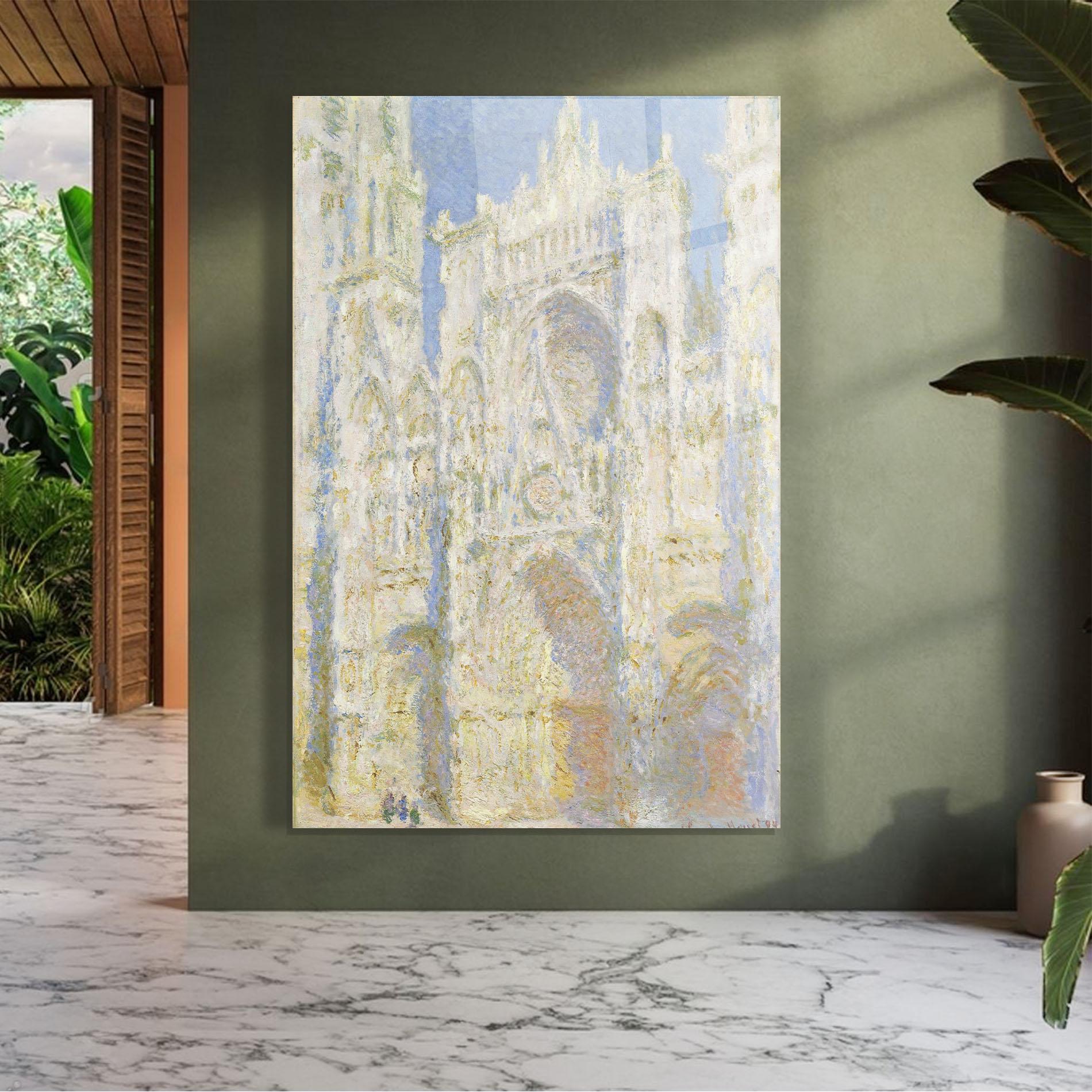 Tablou Sticla Rouen Cathedral mockup 7