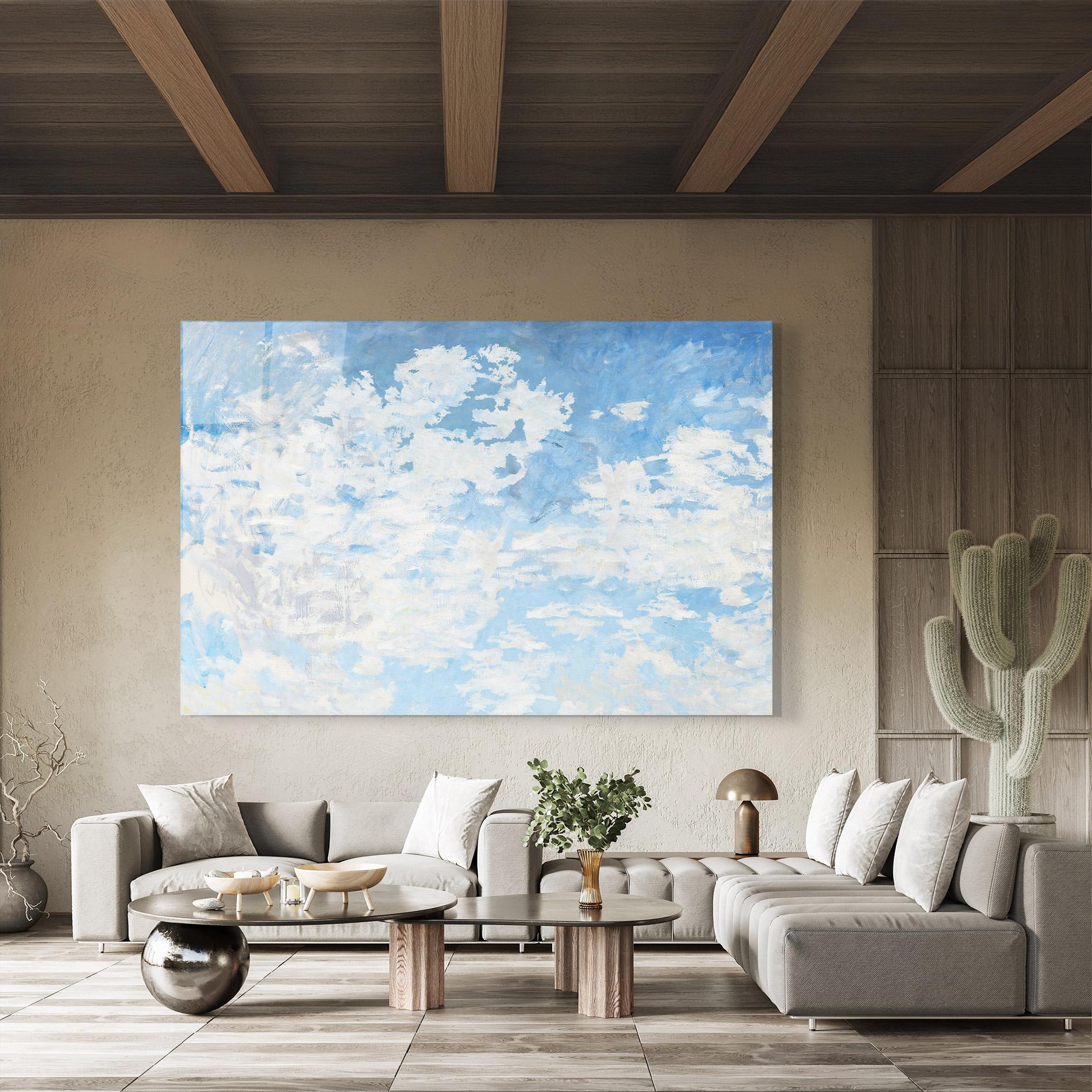 Tablou Sticla Clouds Monet mockup 8