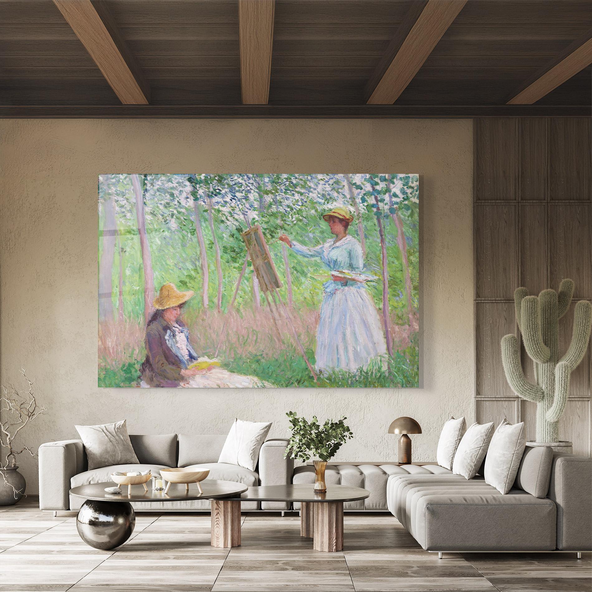 Tablou Sticla In The Woods At Giverny mockup 8