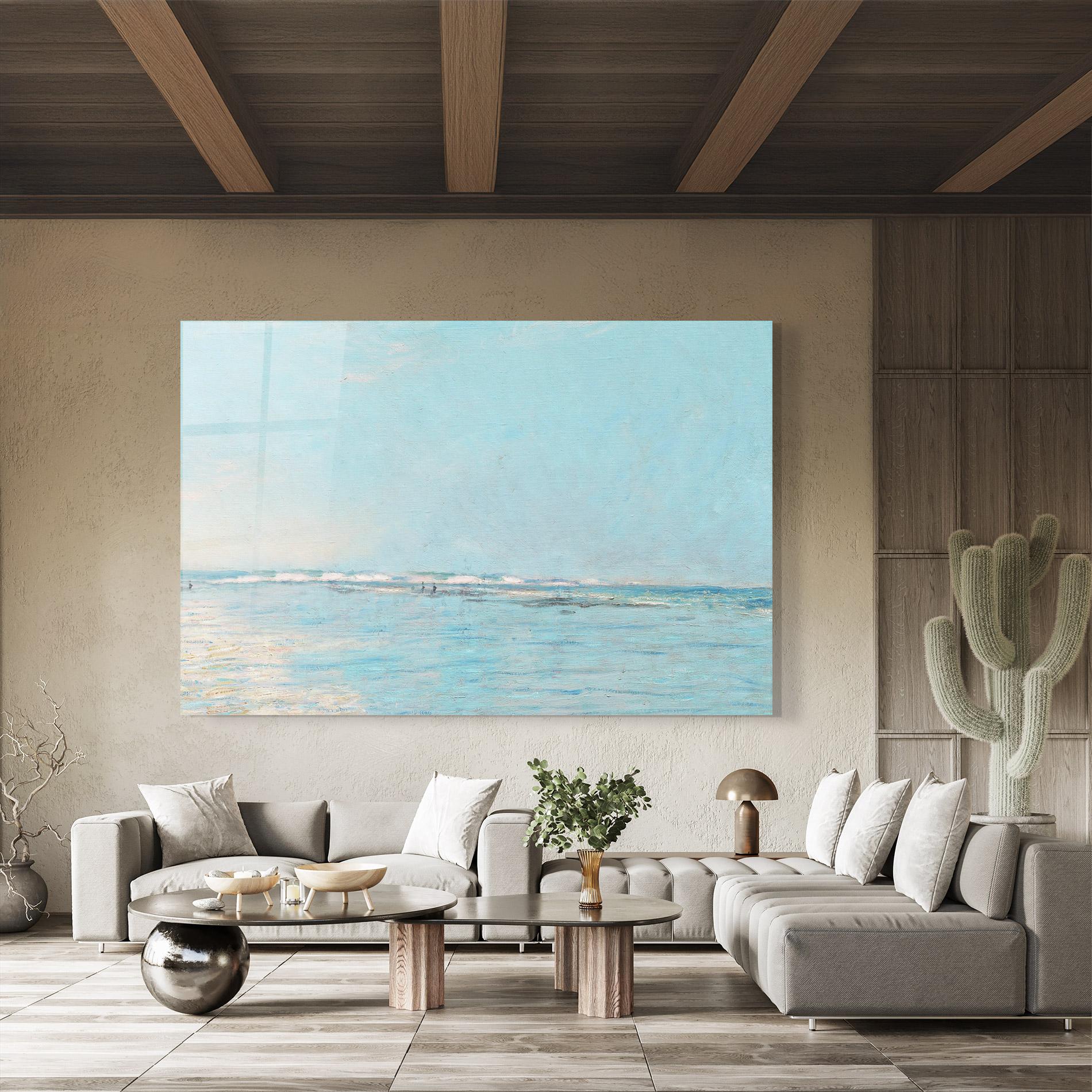 Tablou Sticla Monet's Beach mockup 8