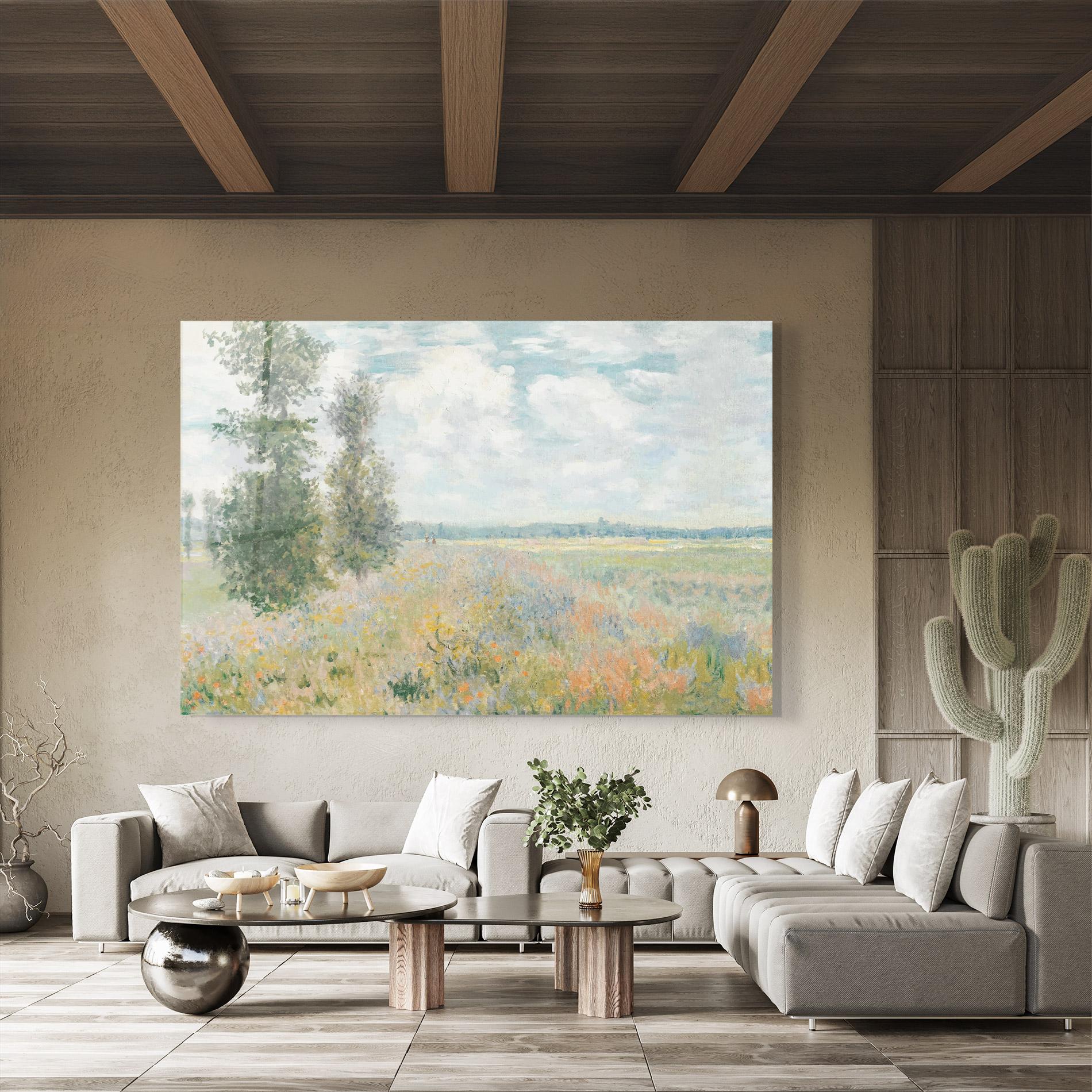 Tablou Sticla Monet's Landscape Background mockup 8