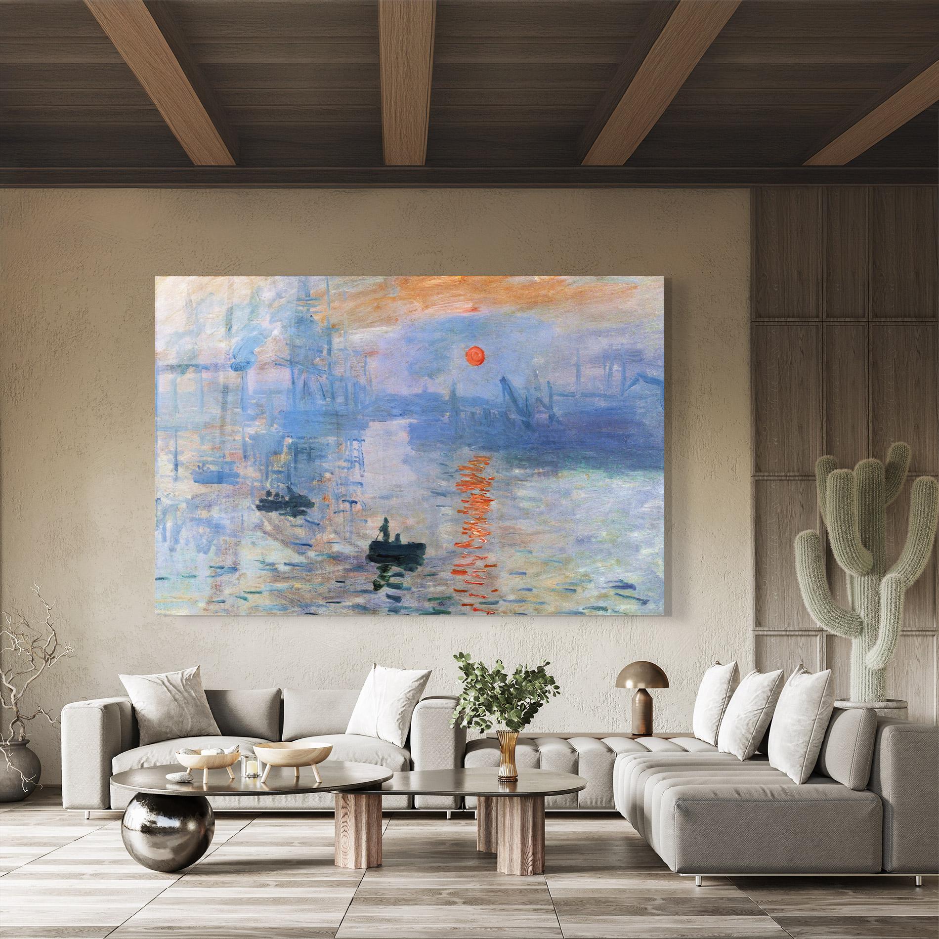 Tablou Sticla Monet Impressionist mockup 8