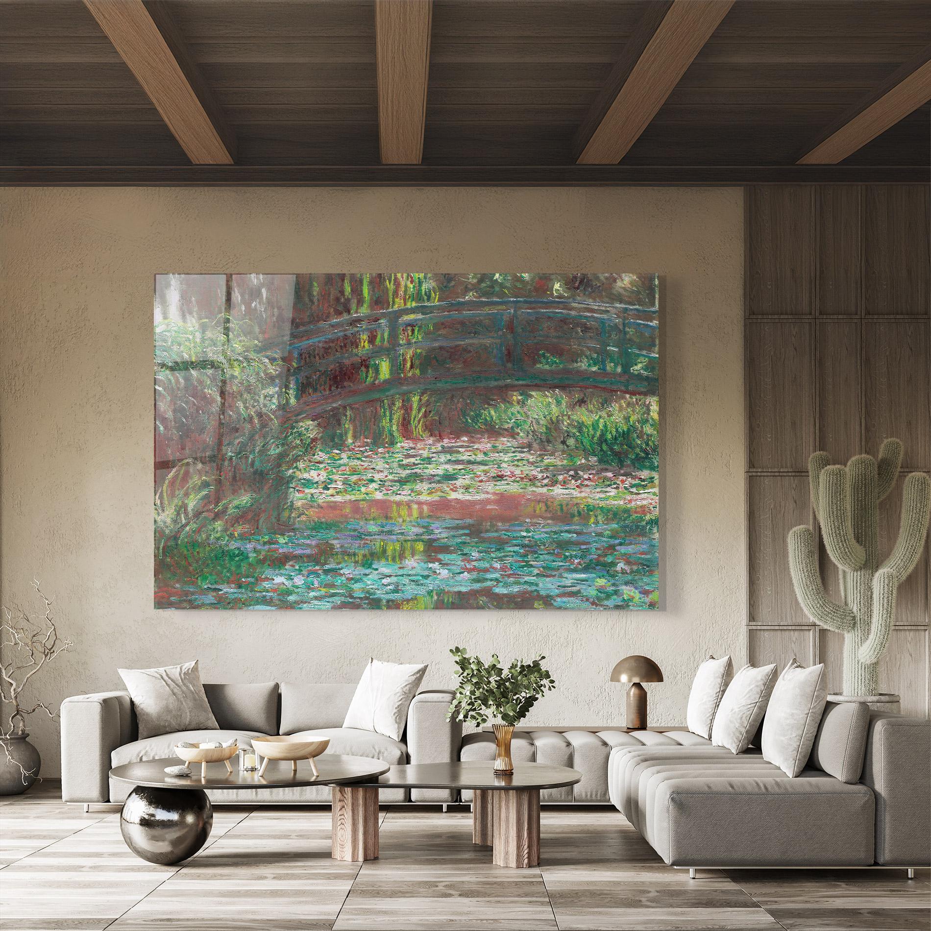 Tablou Sticla Water Lily Pond mockup 8