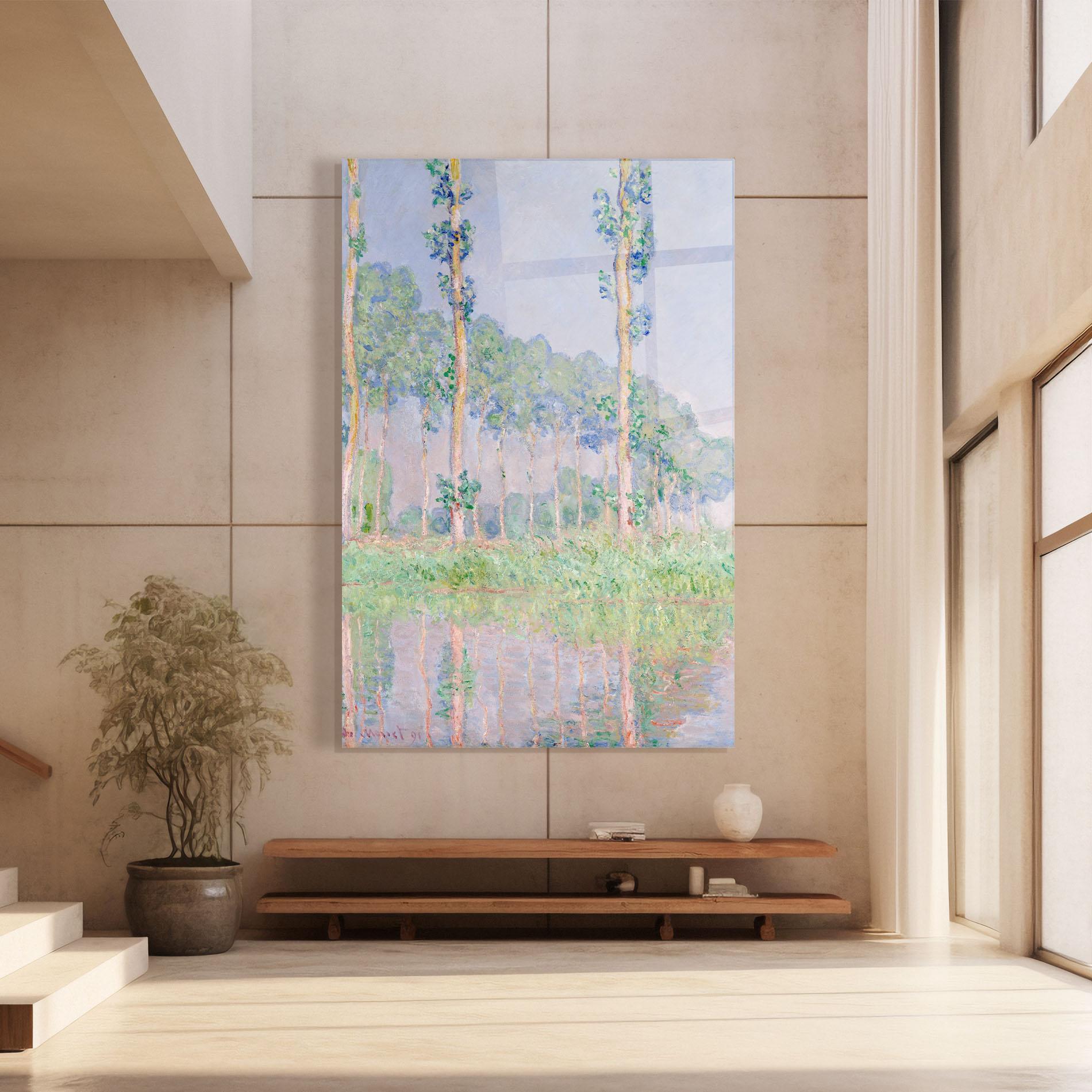 Tablou Sticla Monet Pink Effect mockup 8