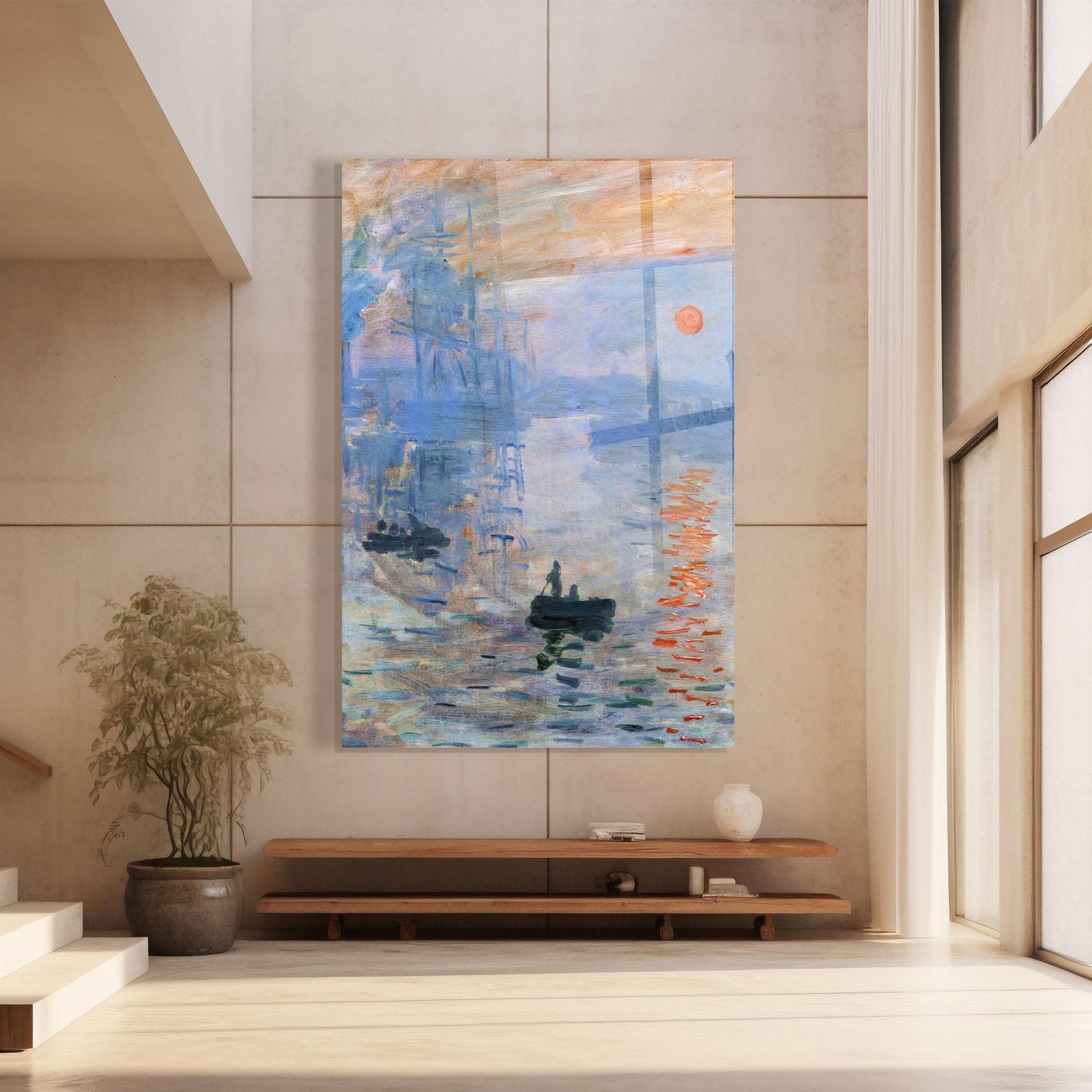 Tablou Sticla Sunrise Painting mockup 8