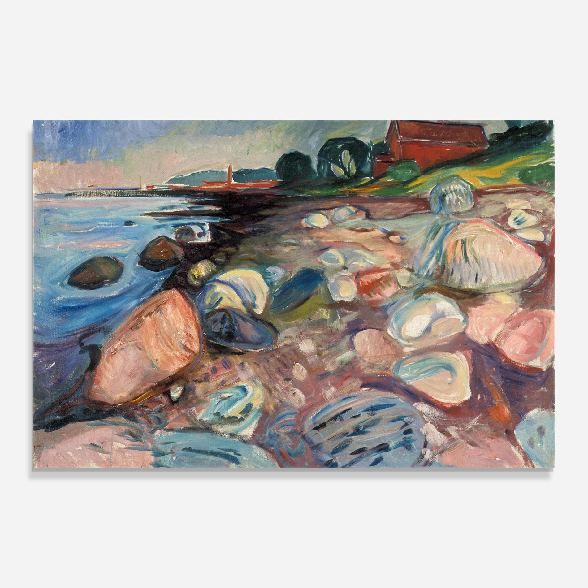 Tablou Sticla Shore Red House mockup 0