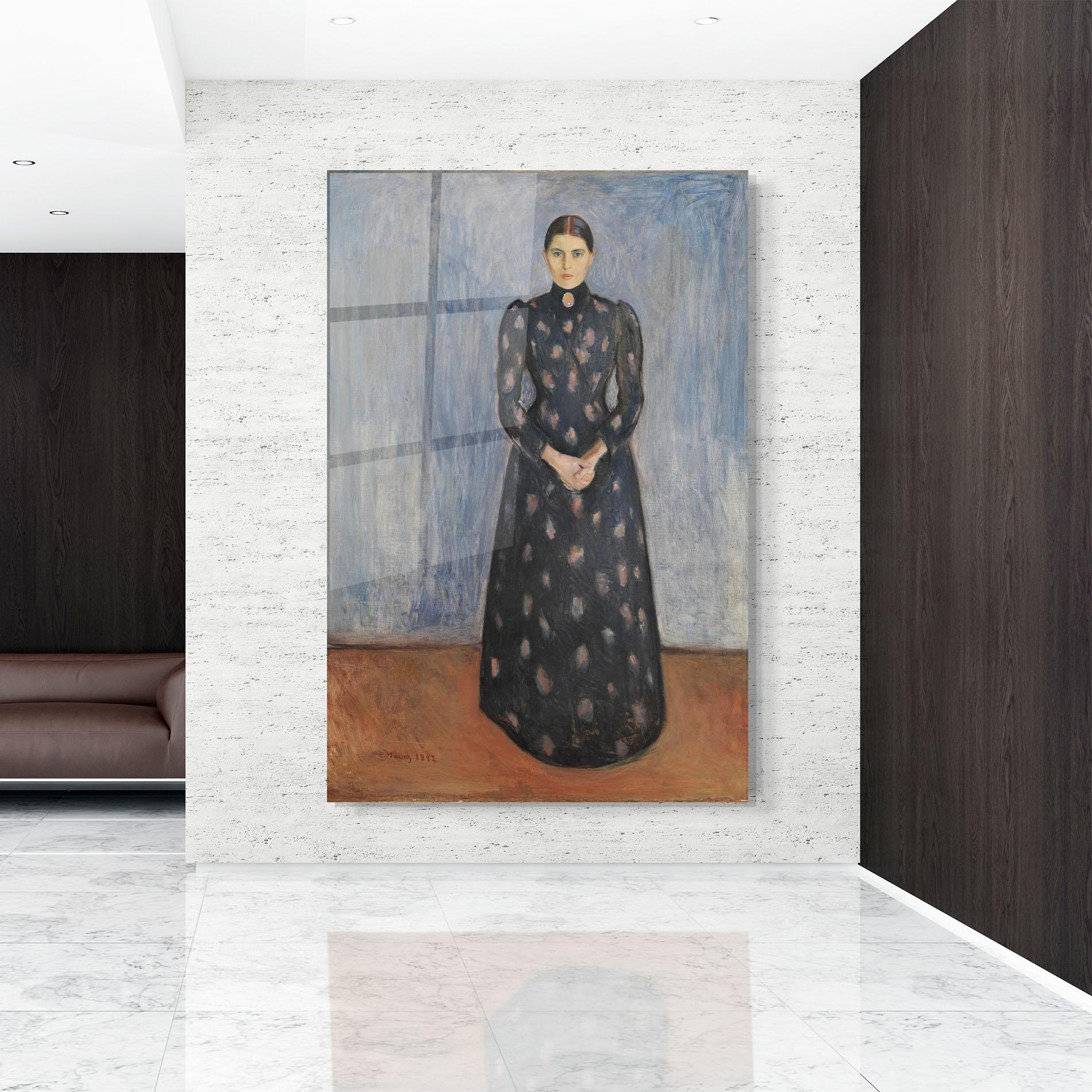 Tablou Sticla Inger In Black mockup 9