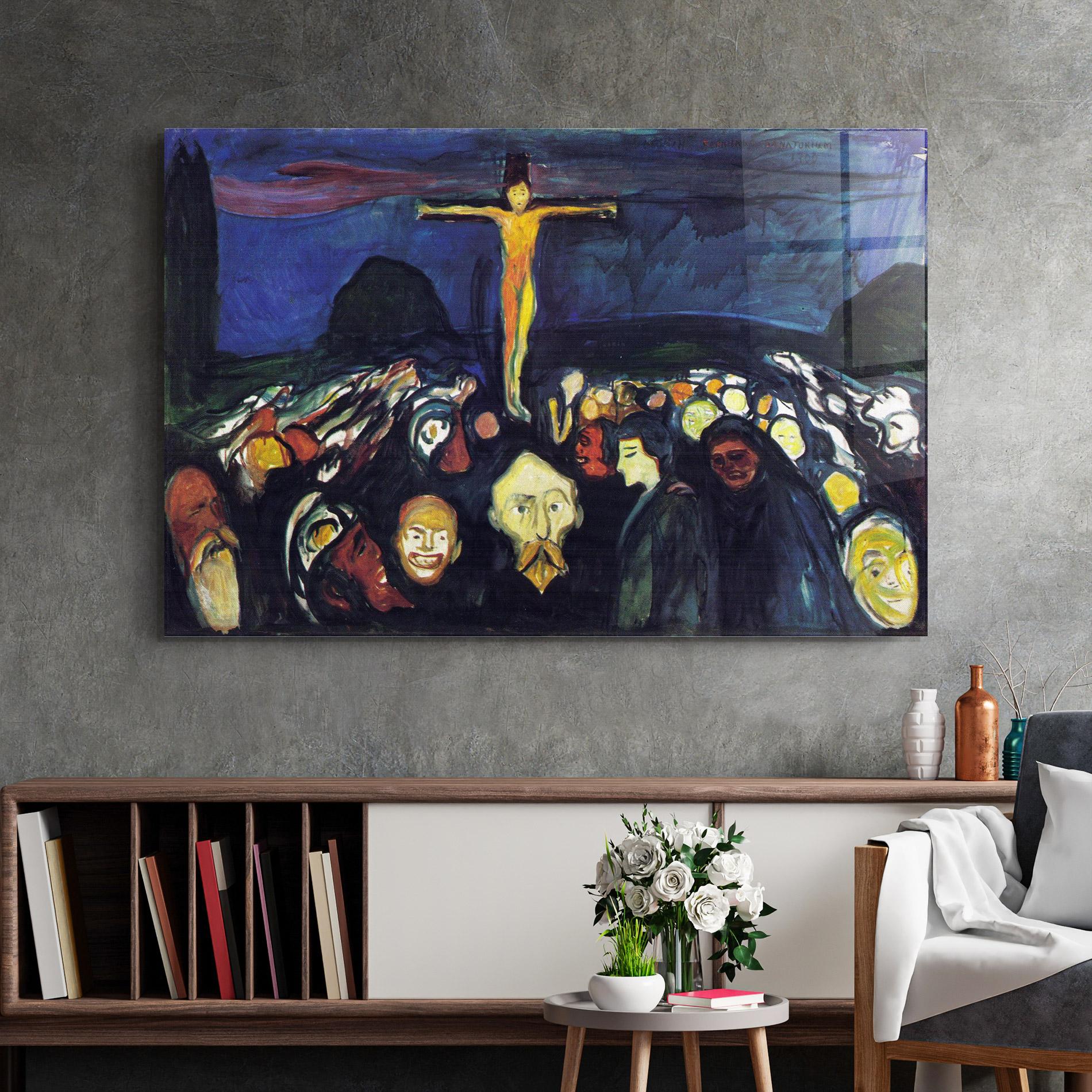 Tablou Sticla Golgotha mockup 2