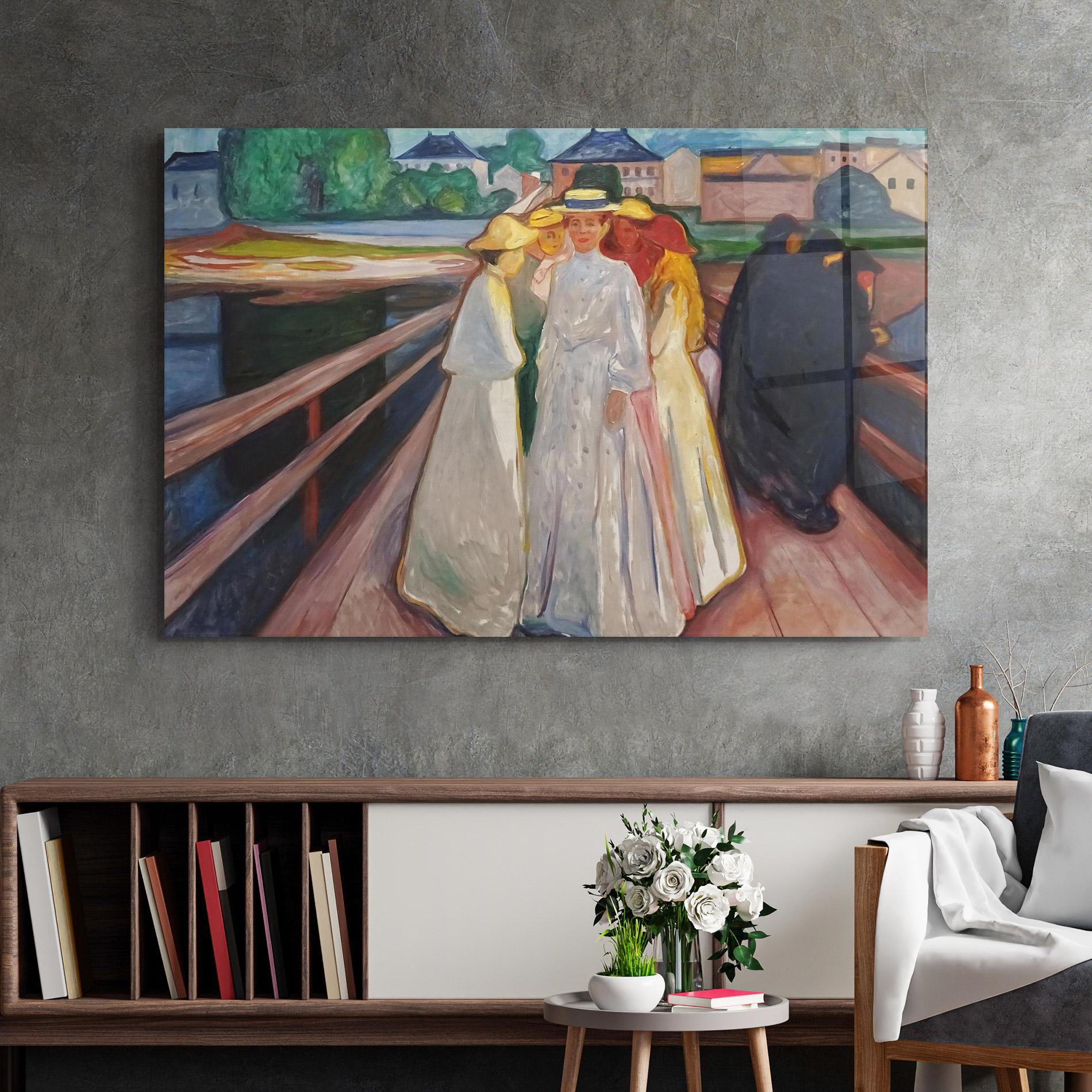 Tablou Sticla Munch Art mockup 2