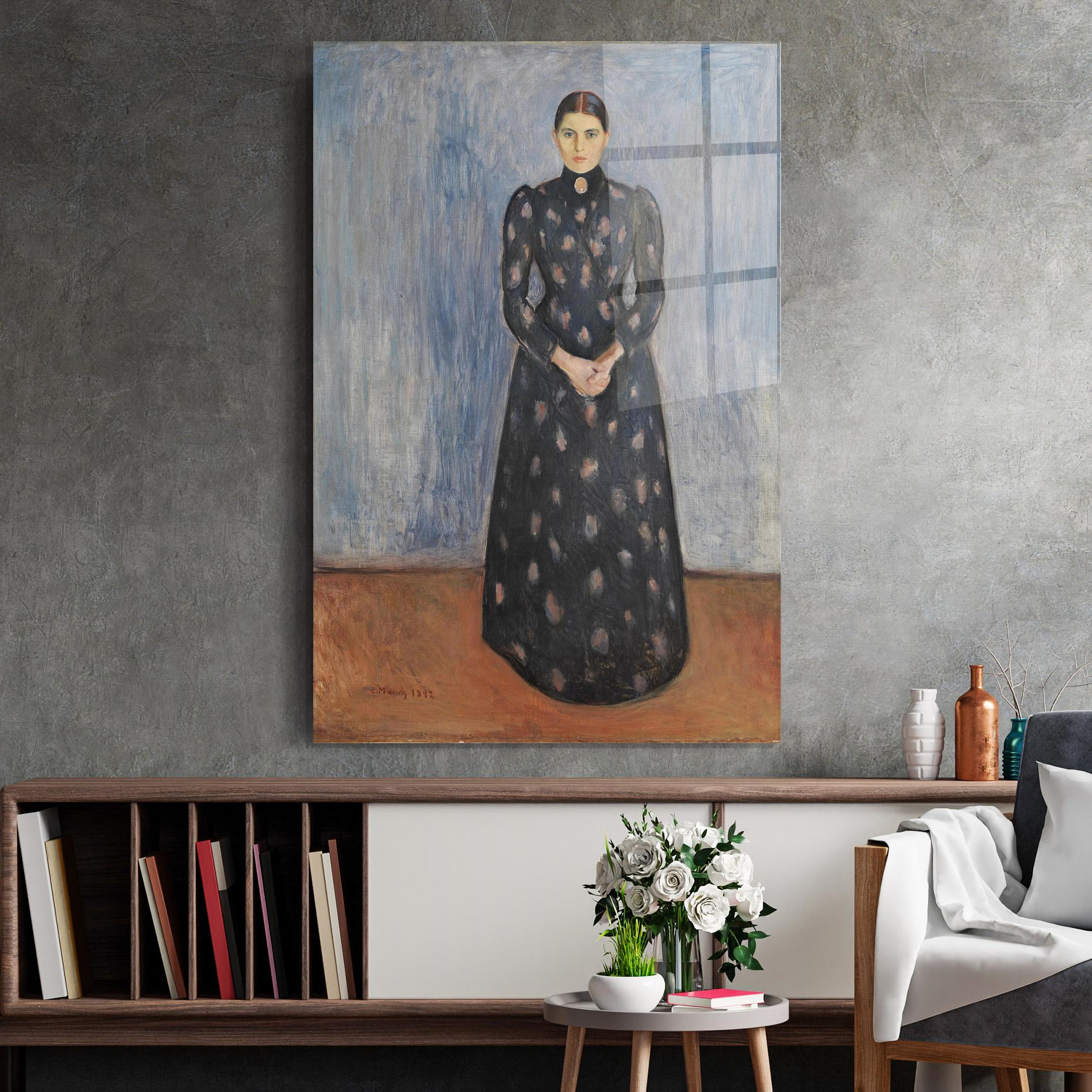 Tablou Sticla Inger In Black mockup 2