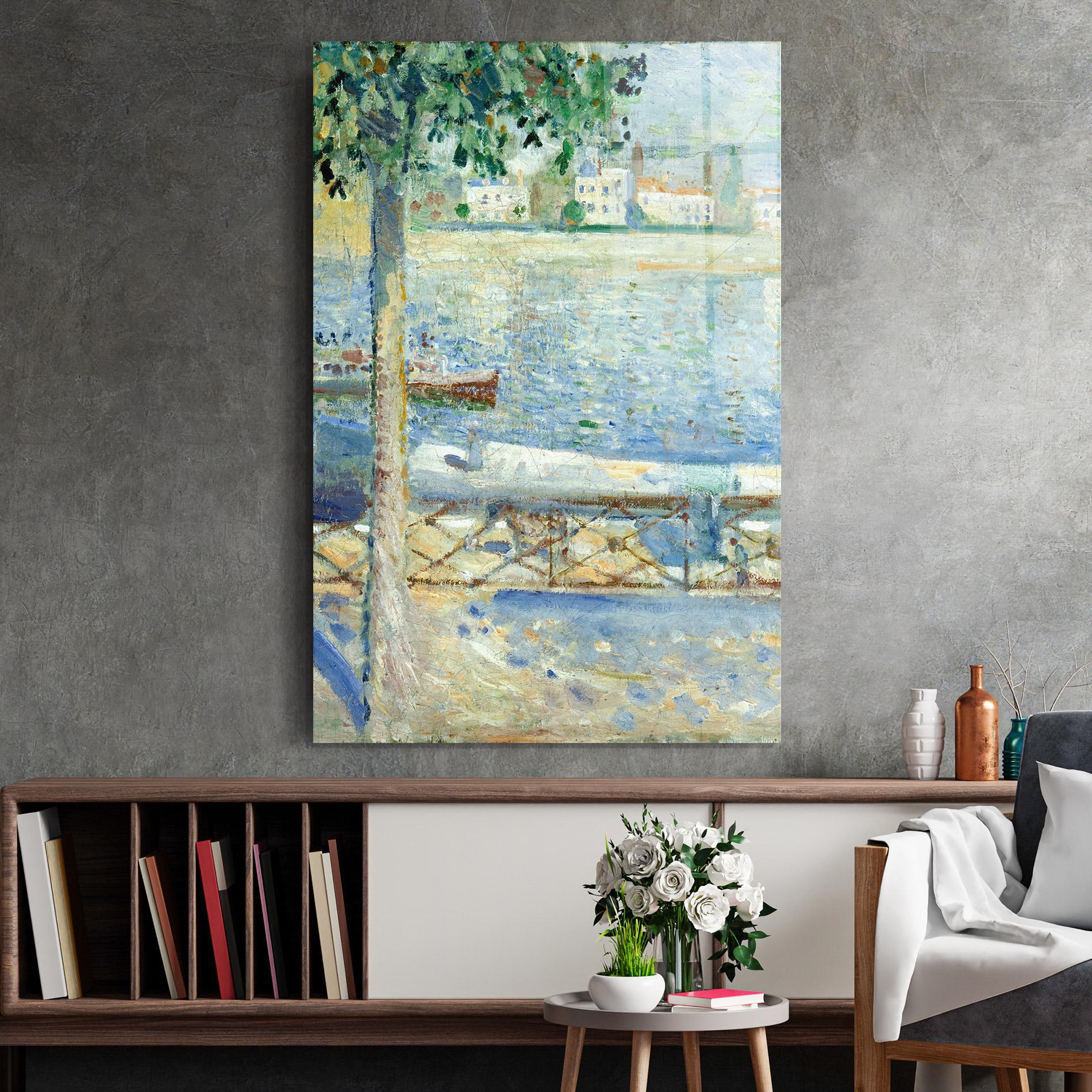 Tablou Sticla Seine At Saint mockup 2