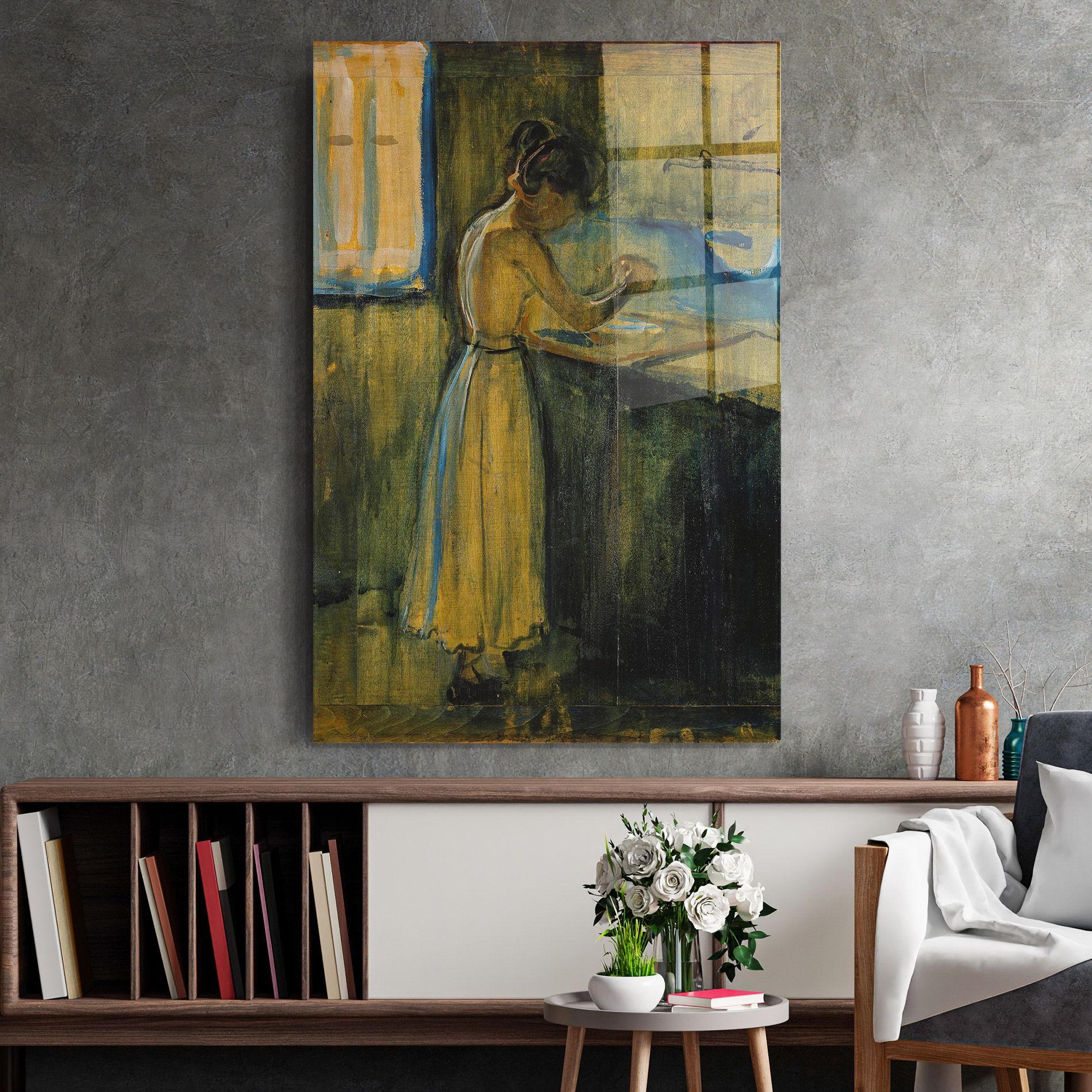 Woman Washing Herself mockup 2