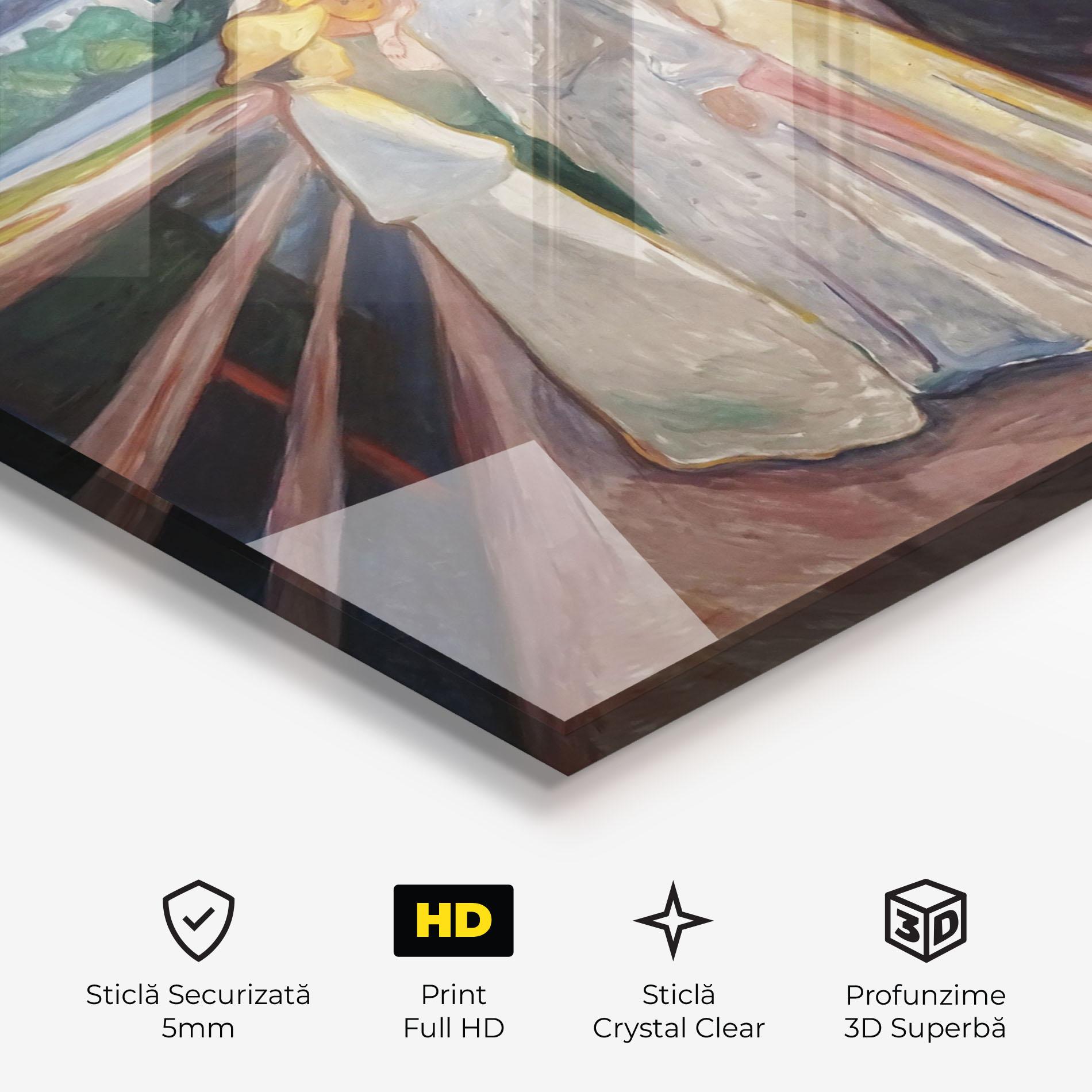 Tablou Sticla Munch Art mockup 3