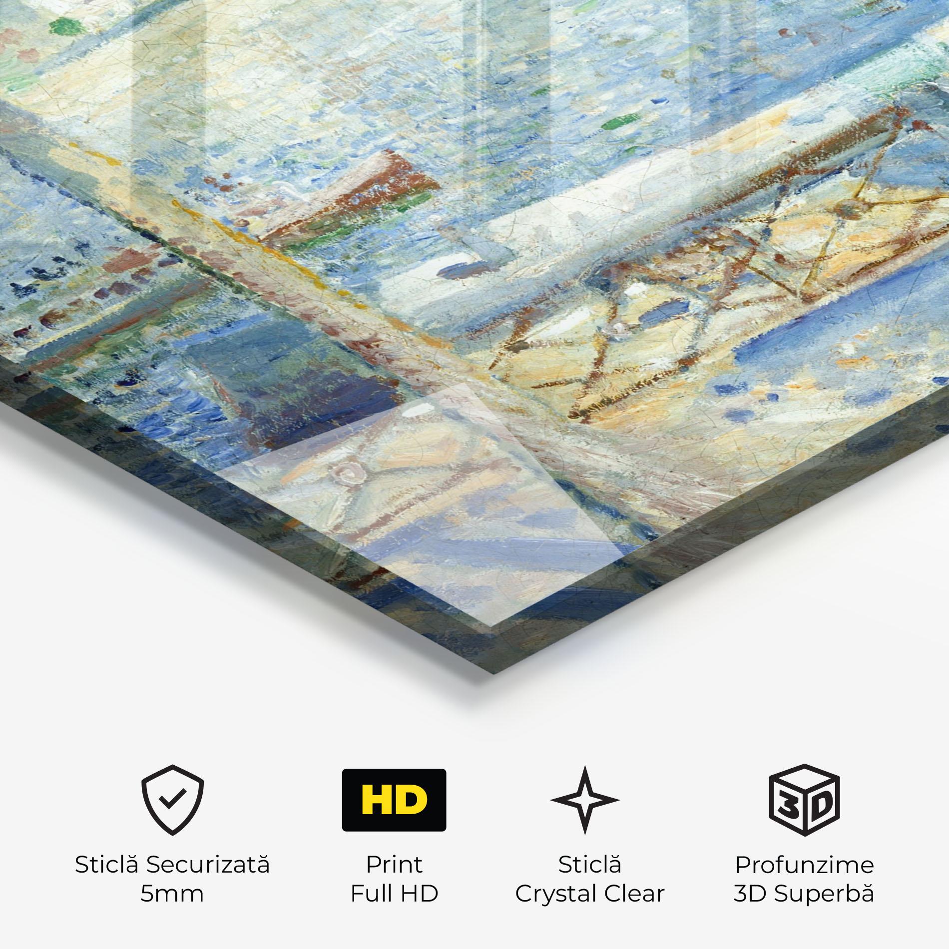 Tablou Sticla Seine At Saint mockup 3