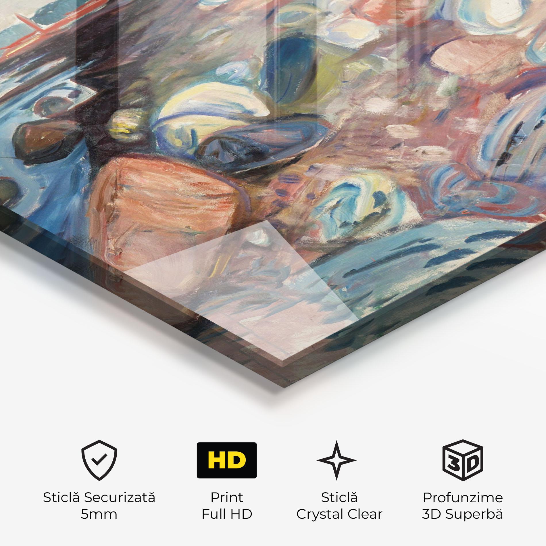 Tablou Sticla Shore Red House mockup 3