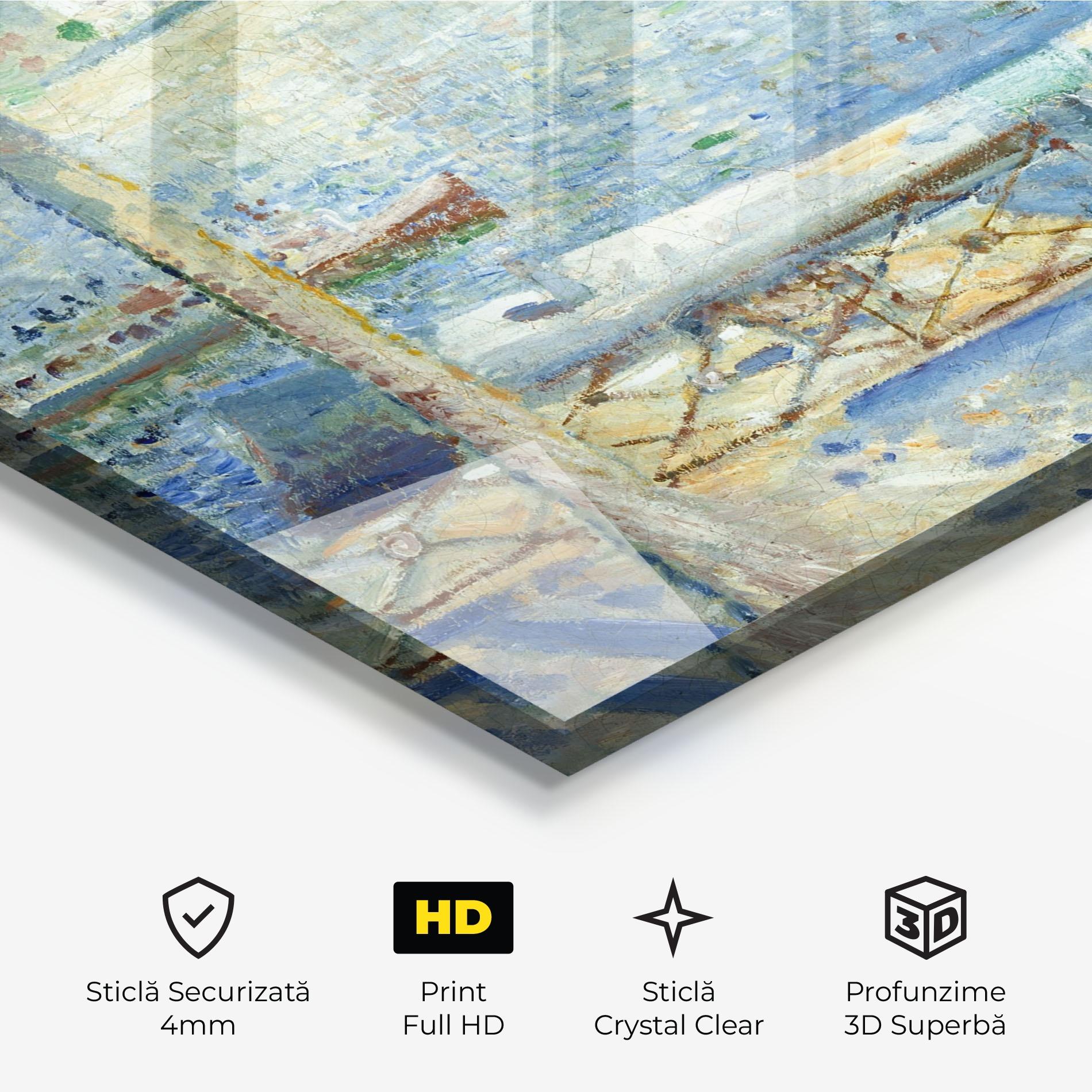 Tablou Sticla Seine At Saint mockup 3