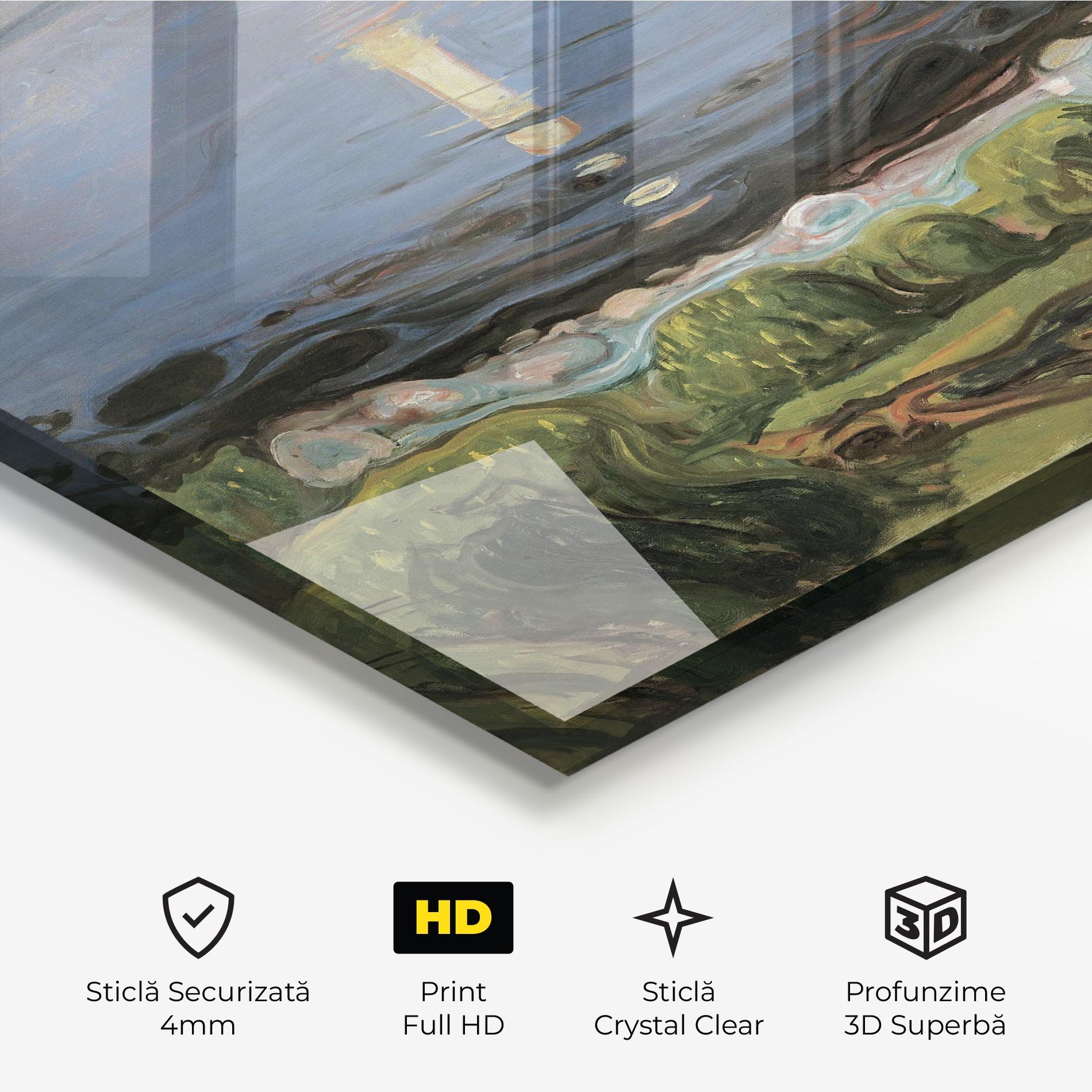 Tablou Sticla Summer Night Beach mockup 3