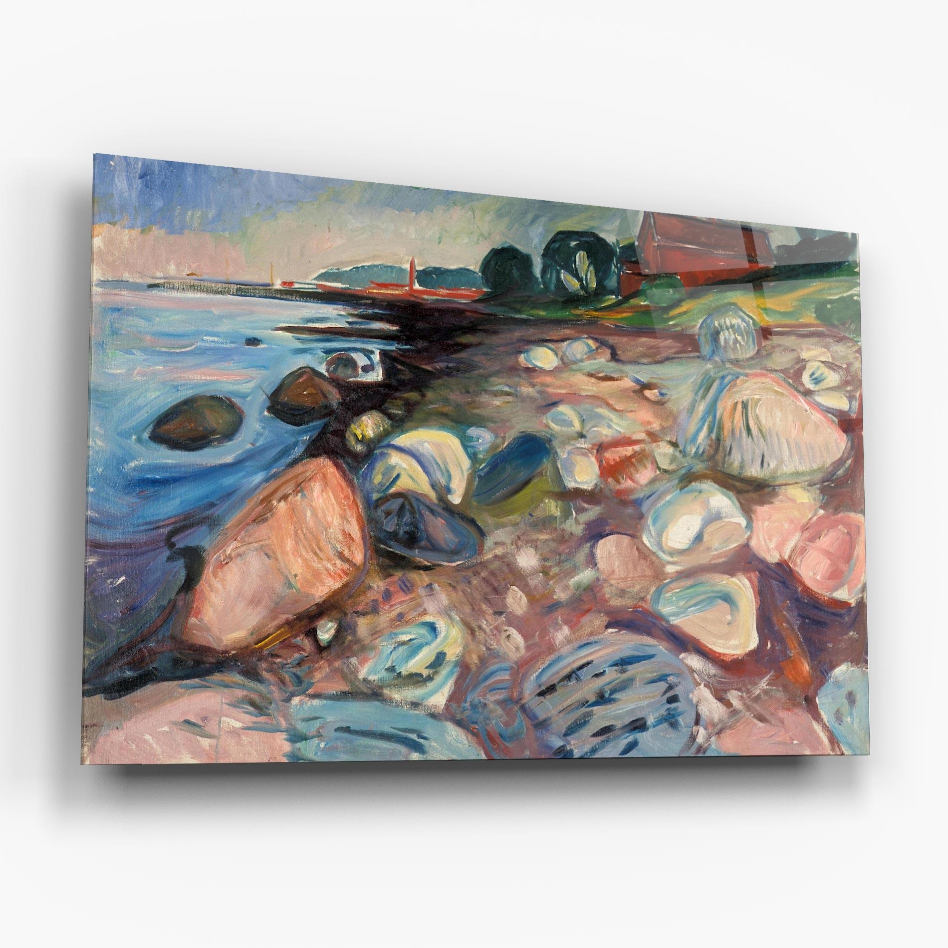 Tablou Sticla Shore Red House mockup 6