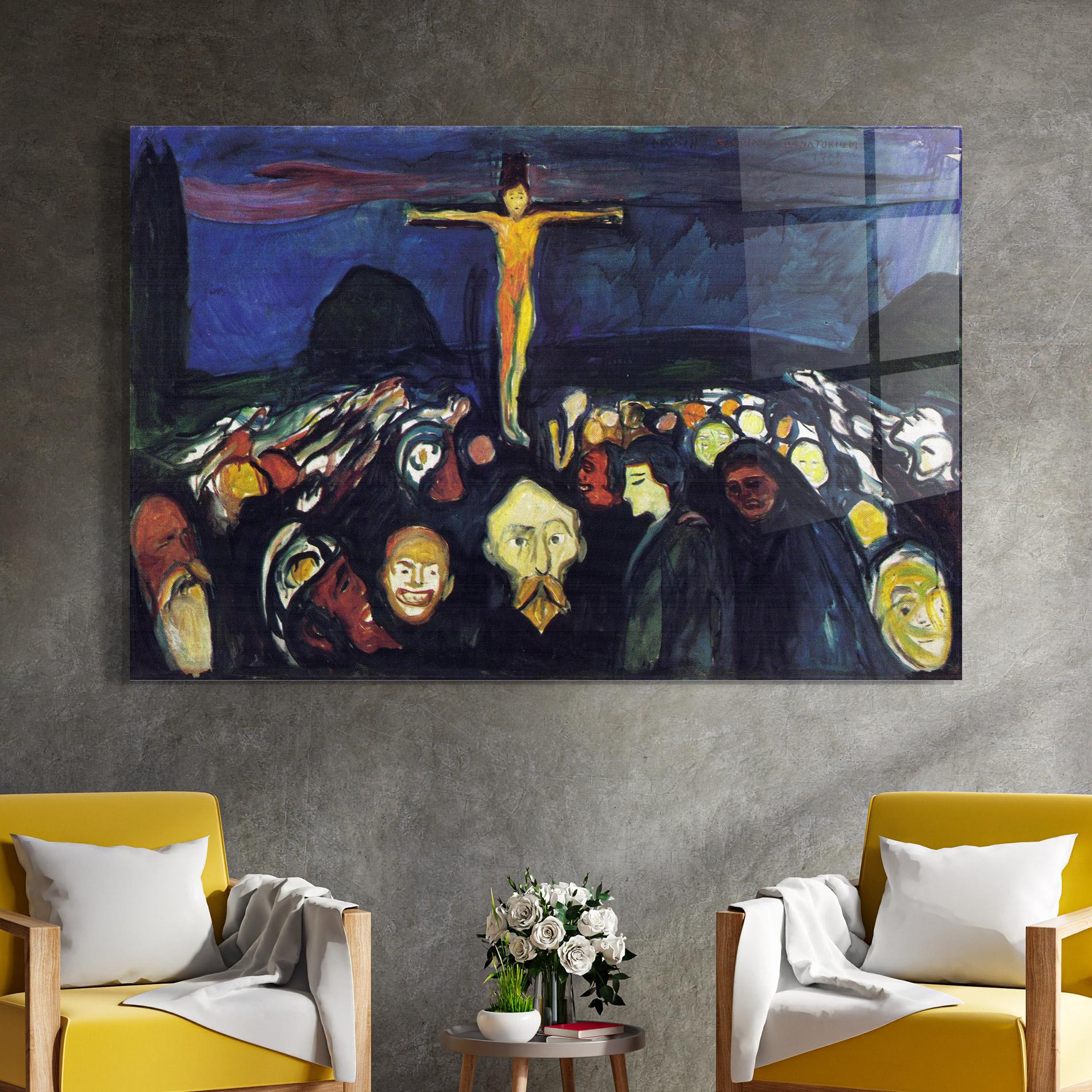 Tablou Sticla Golgotha mockup 4