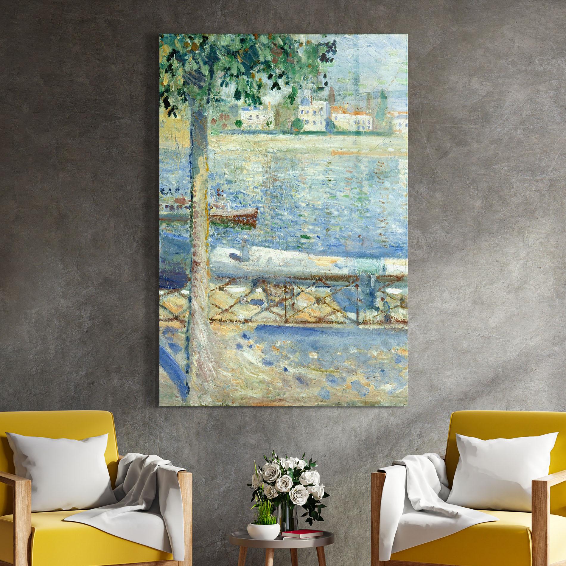 Tablou Sticla Seine At Saint mockup 4