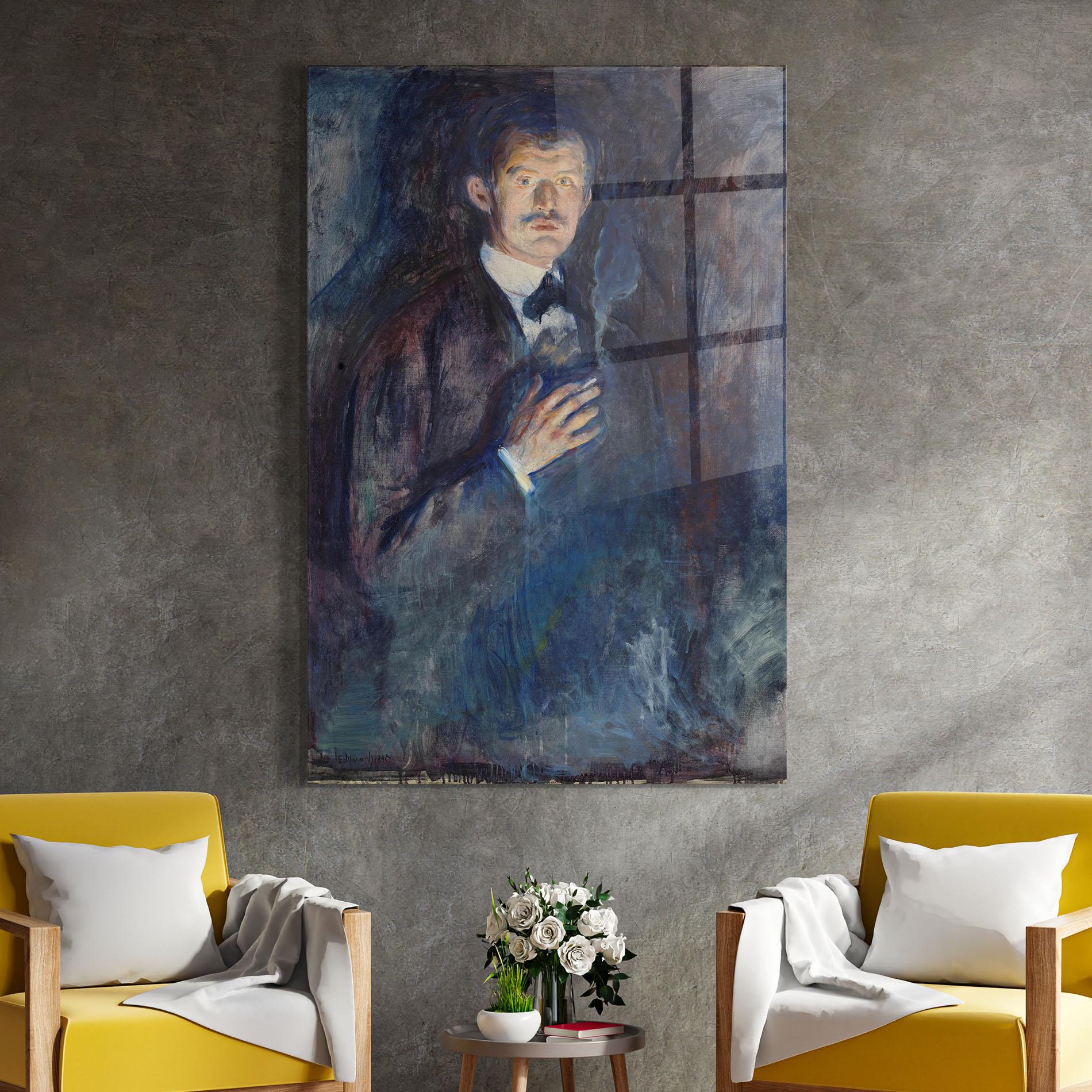 Tablou Sticla Self Burning Cigarette mockup 4