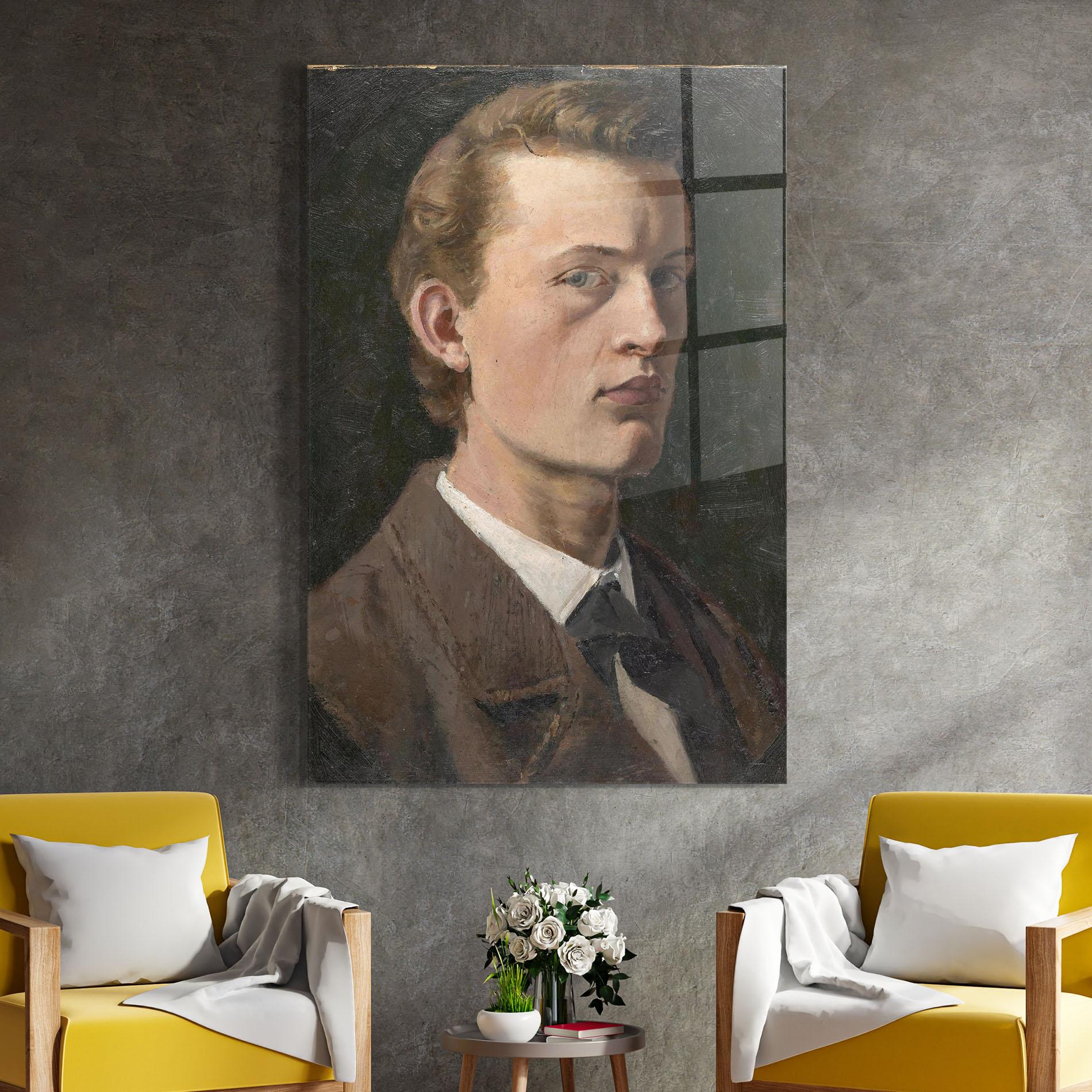 Tablou Sticla Self Portrait mockup 4