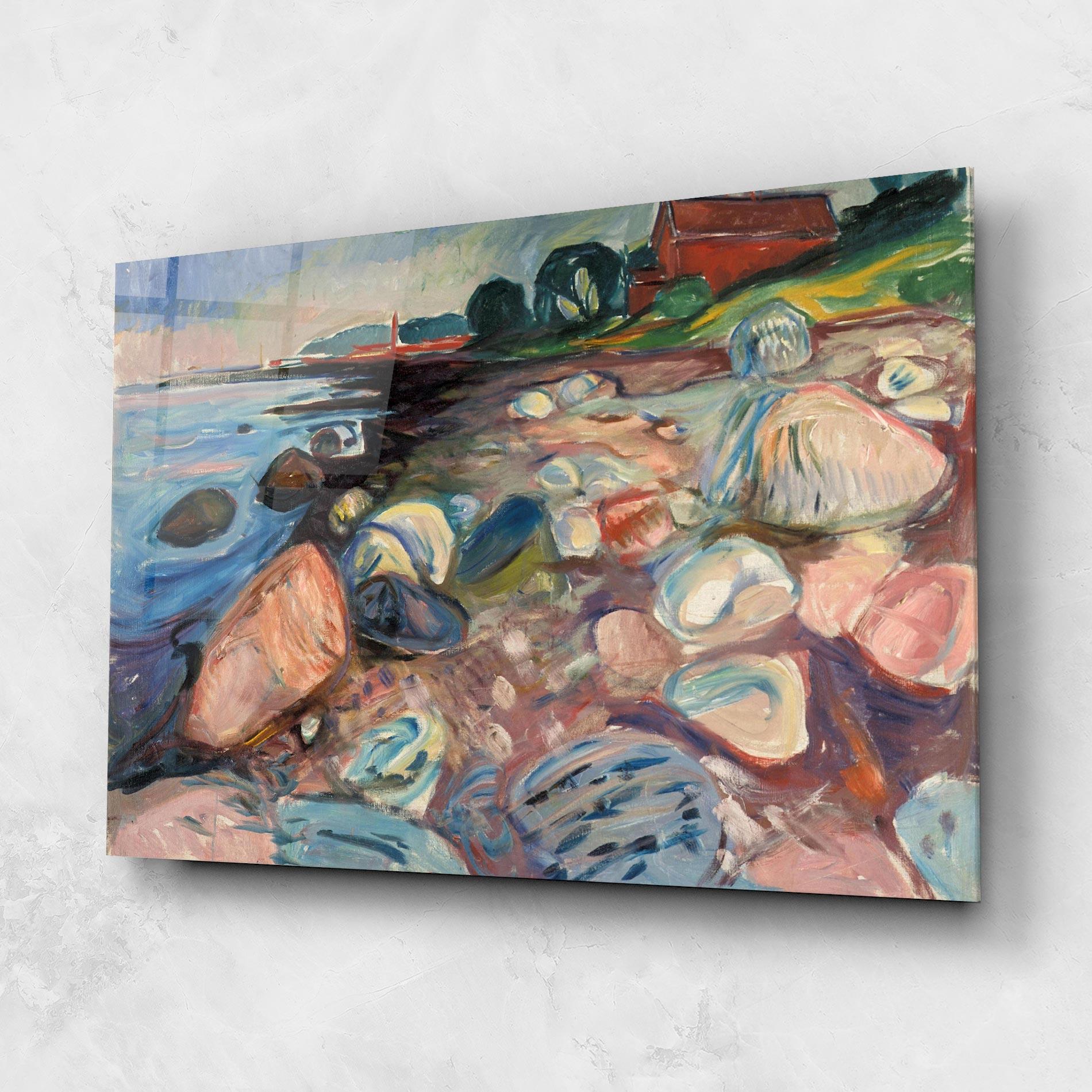 Tablou Sticla Shore Red House mockup 1