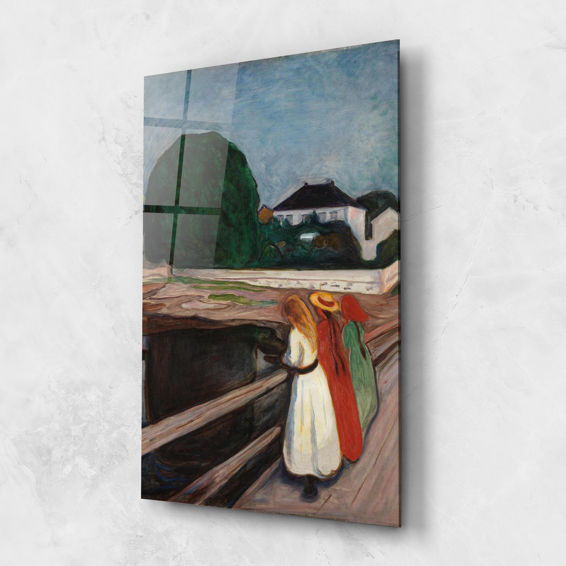 Tablou Sticla Girls On The Pier mockup 1