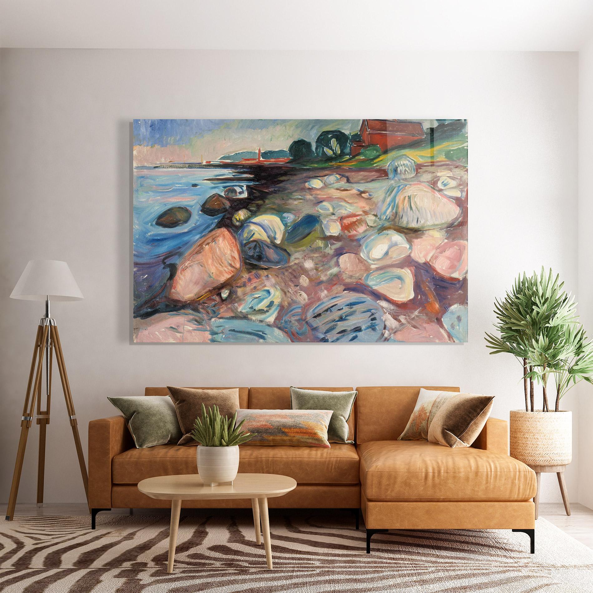 Tablou Sticla Shore Red House mockup 7