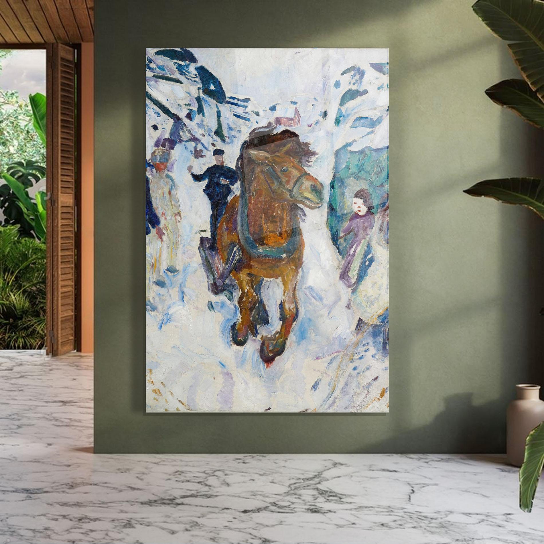 Tablou Sticla Galloping Horse mockup 7