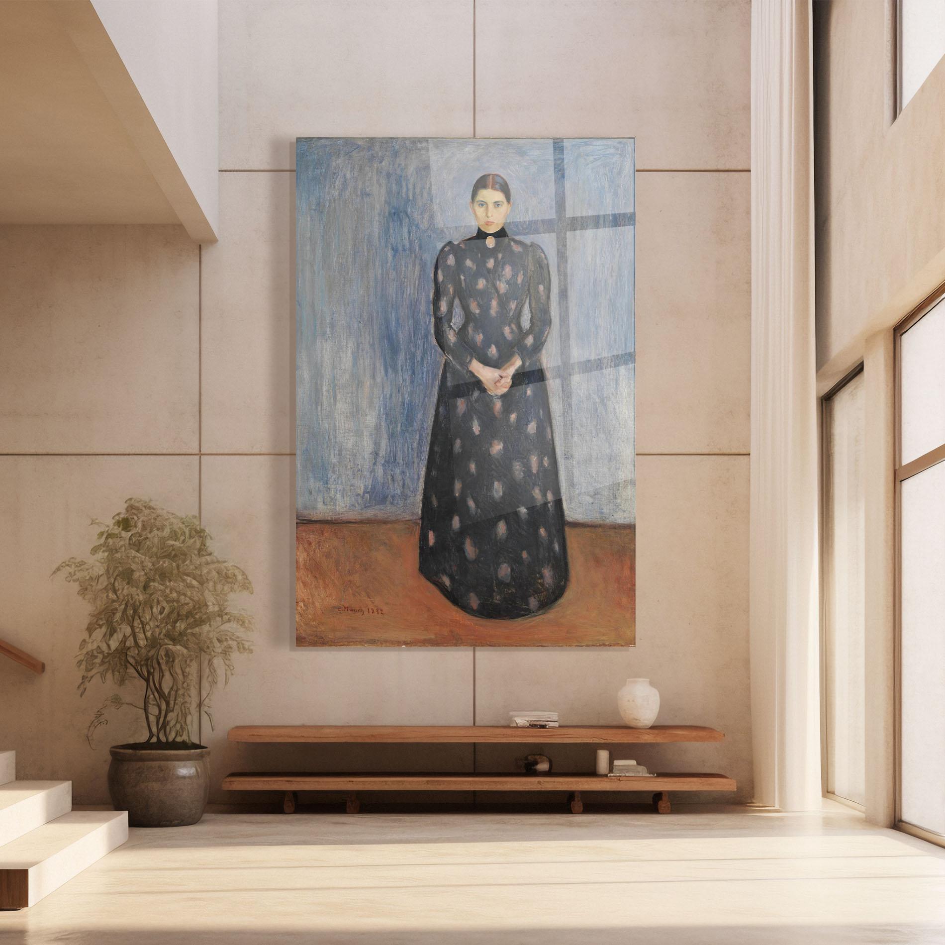 Tablou Sticla Inger In Black mockup 8