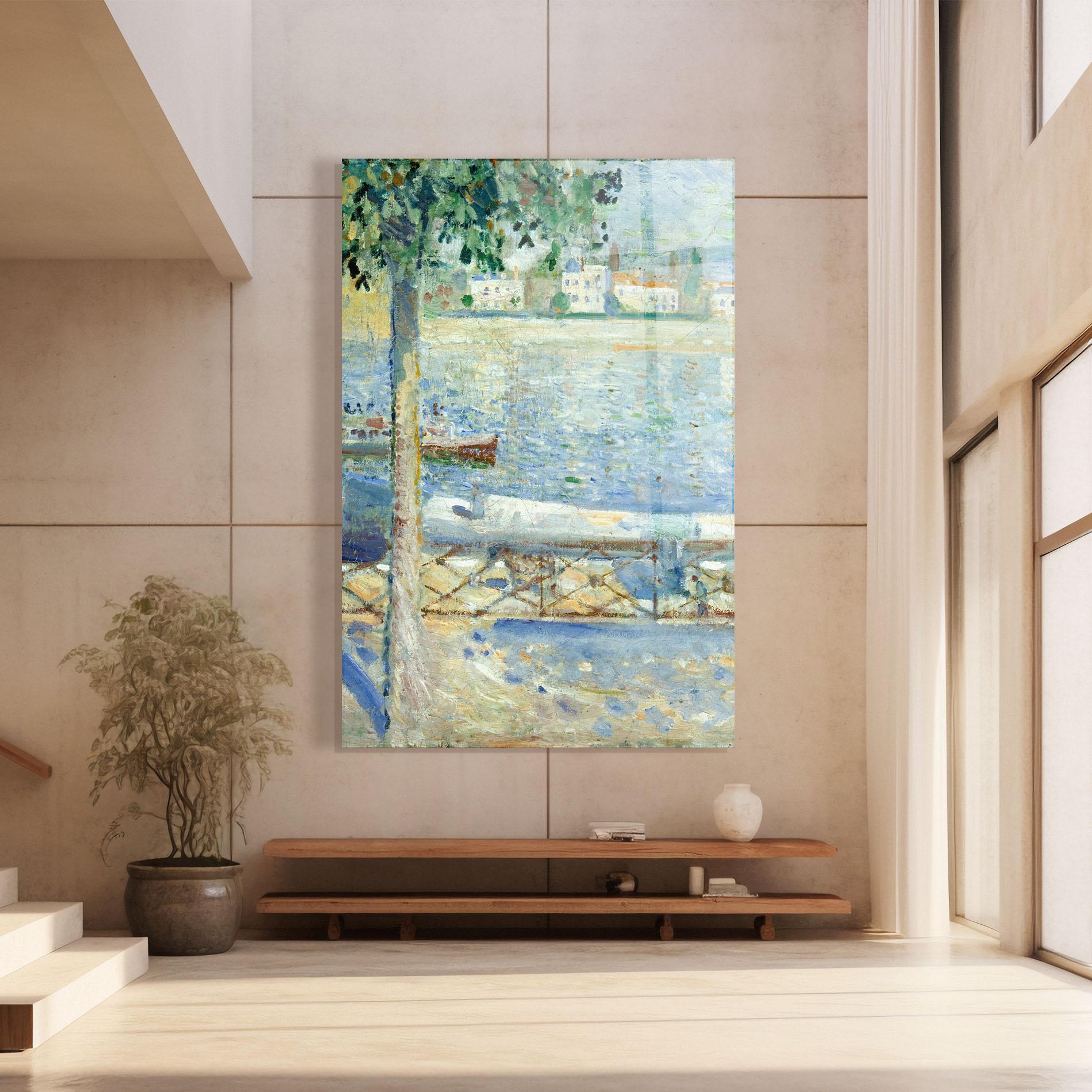 Tablou Sticla Seine At Saint mockup 8