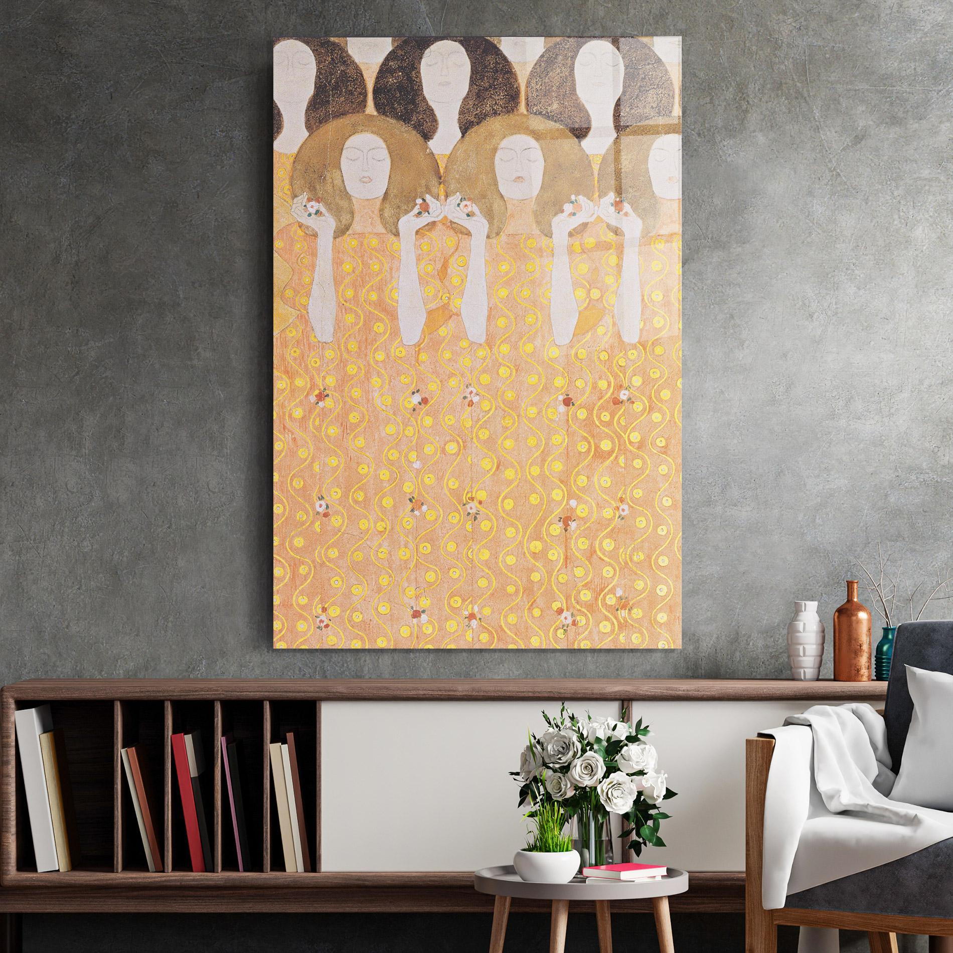 Tablou Sticla Beethoven Frieze mockup 2