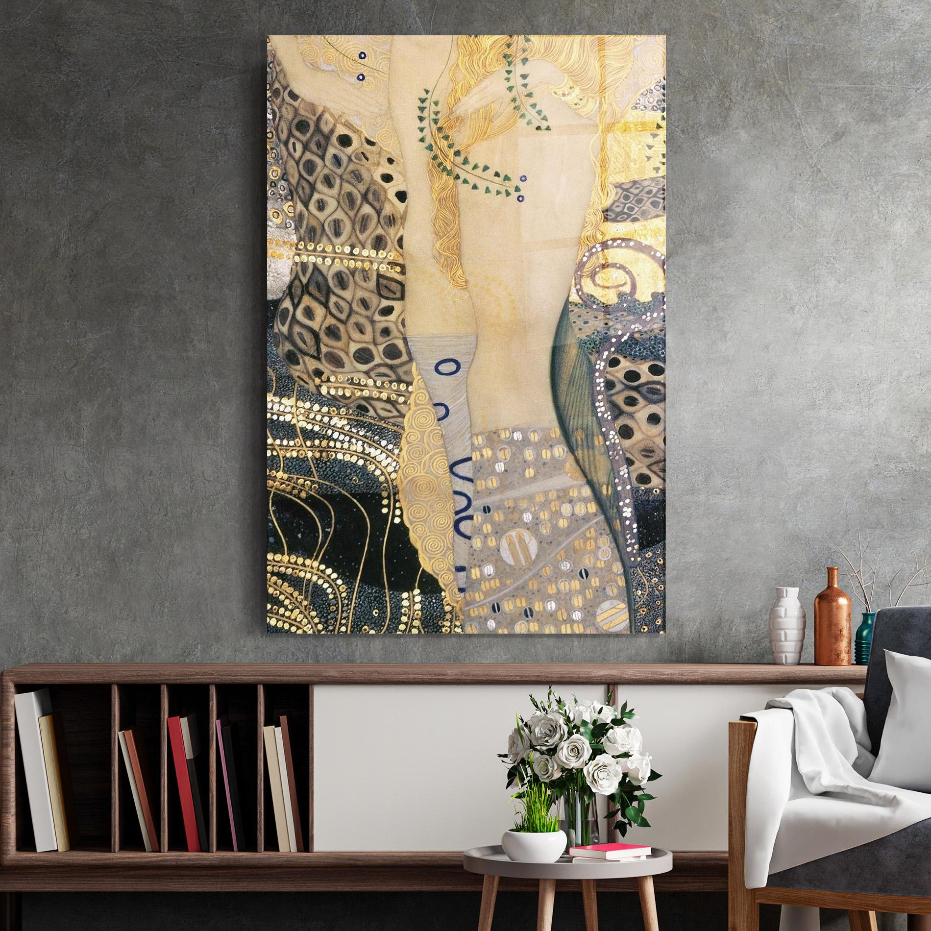 Tablou Sticla Gustav Klimt Paint mockup 2